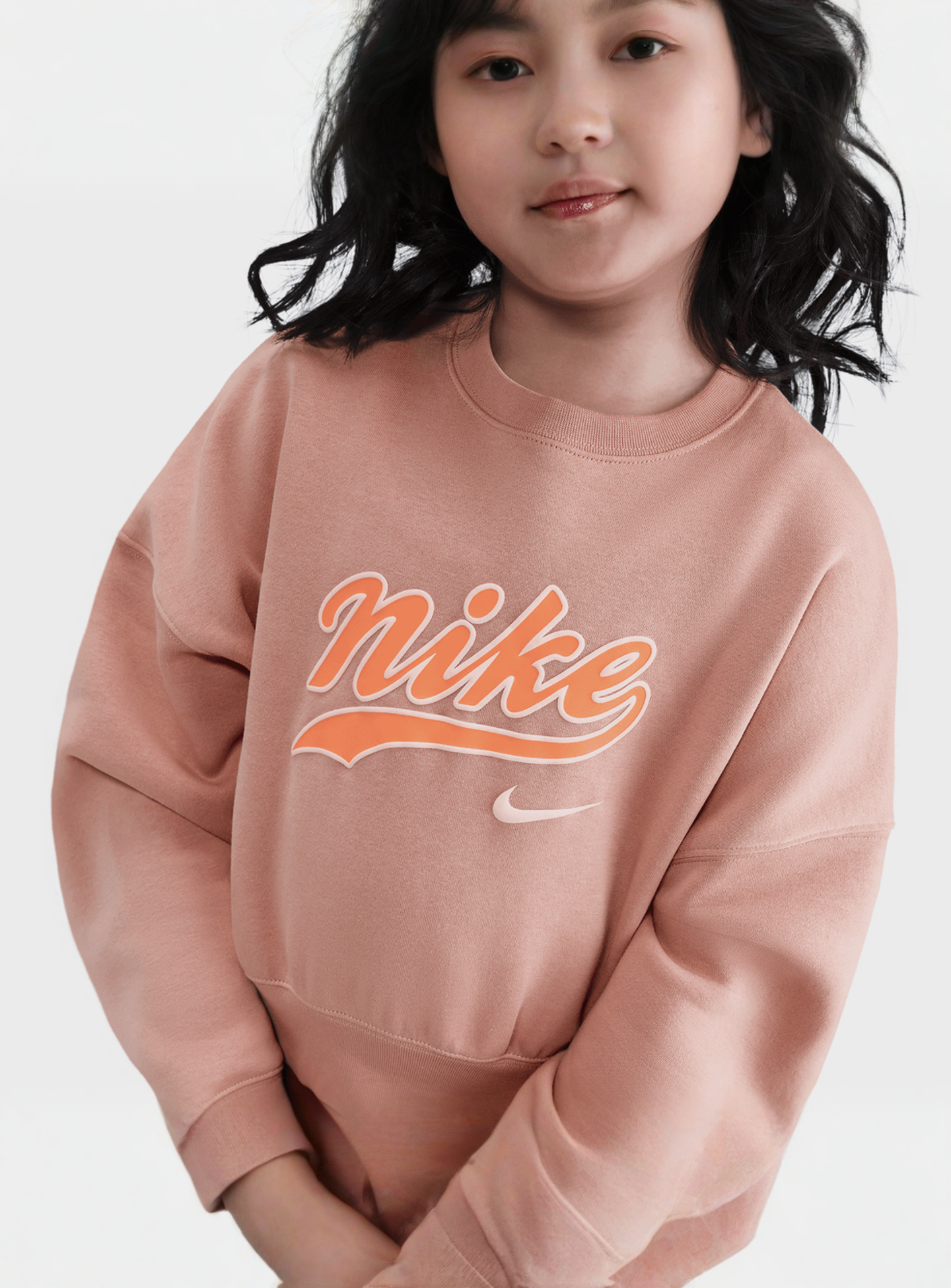 Nike, Sportswear Cropped Fleece Sweatshirt, light pink, Image 3 of 4