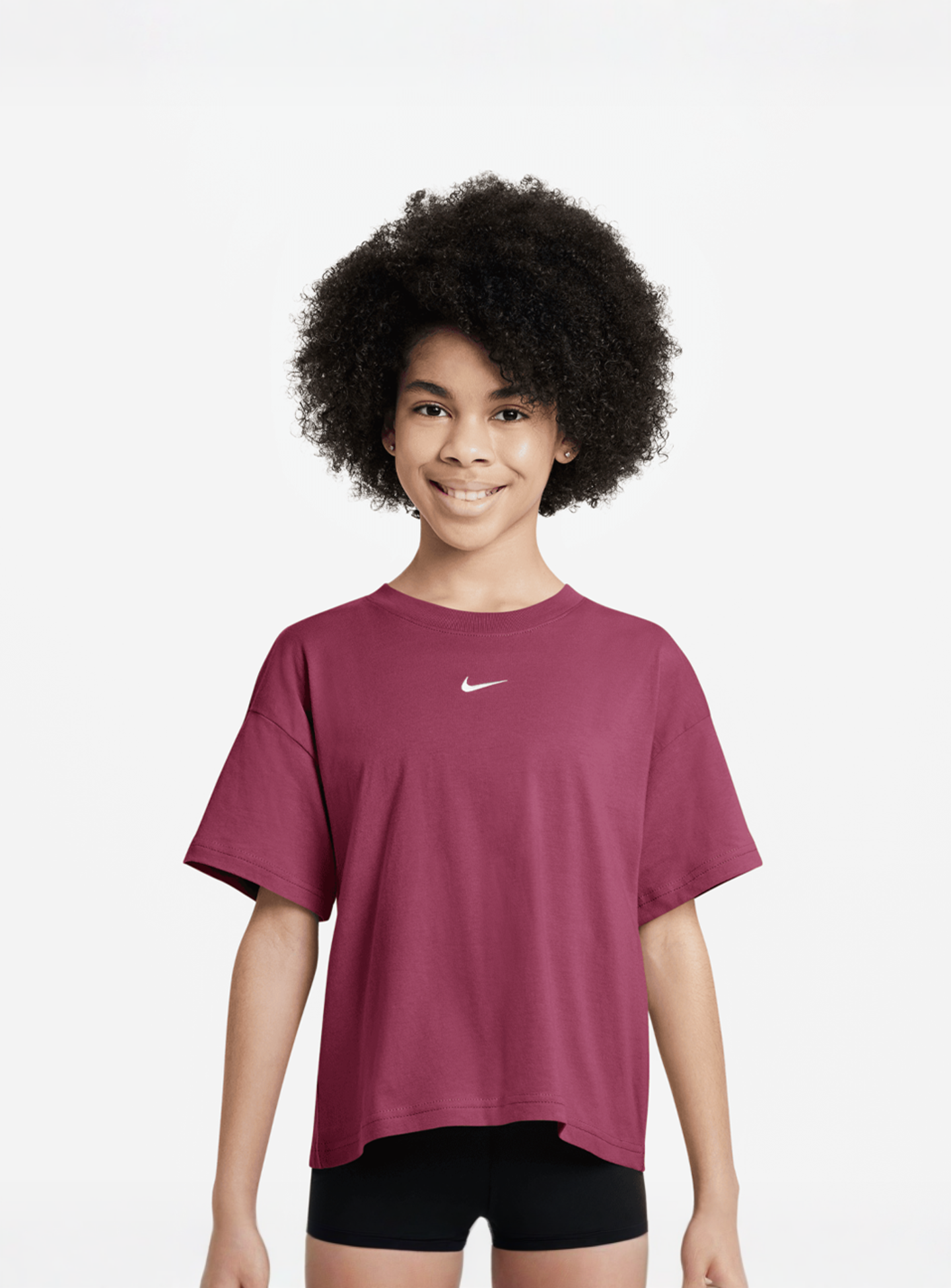 Nike, Sportswear Tee Boxy Essential Low Brand Read, red, Image 1 of 3