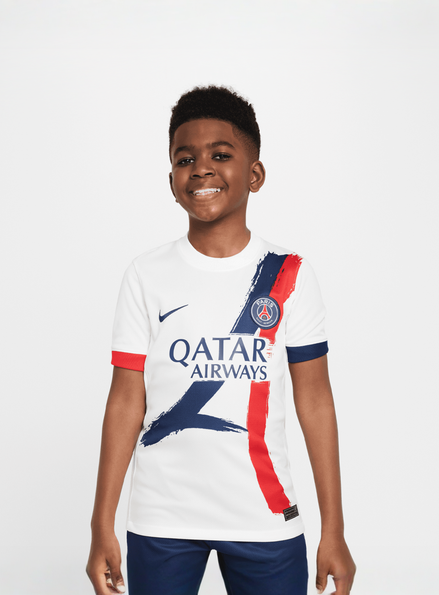Nike, Paris Saint-Germain Nike Kids Away Stadium 2024/25, white, Image 2 of 8