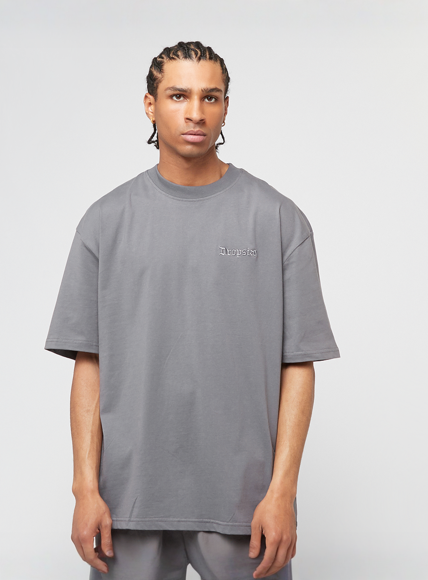 DropSize, Heavy Oversized Eagle T-Shirt, grey, Image 2 of 5