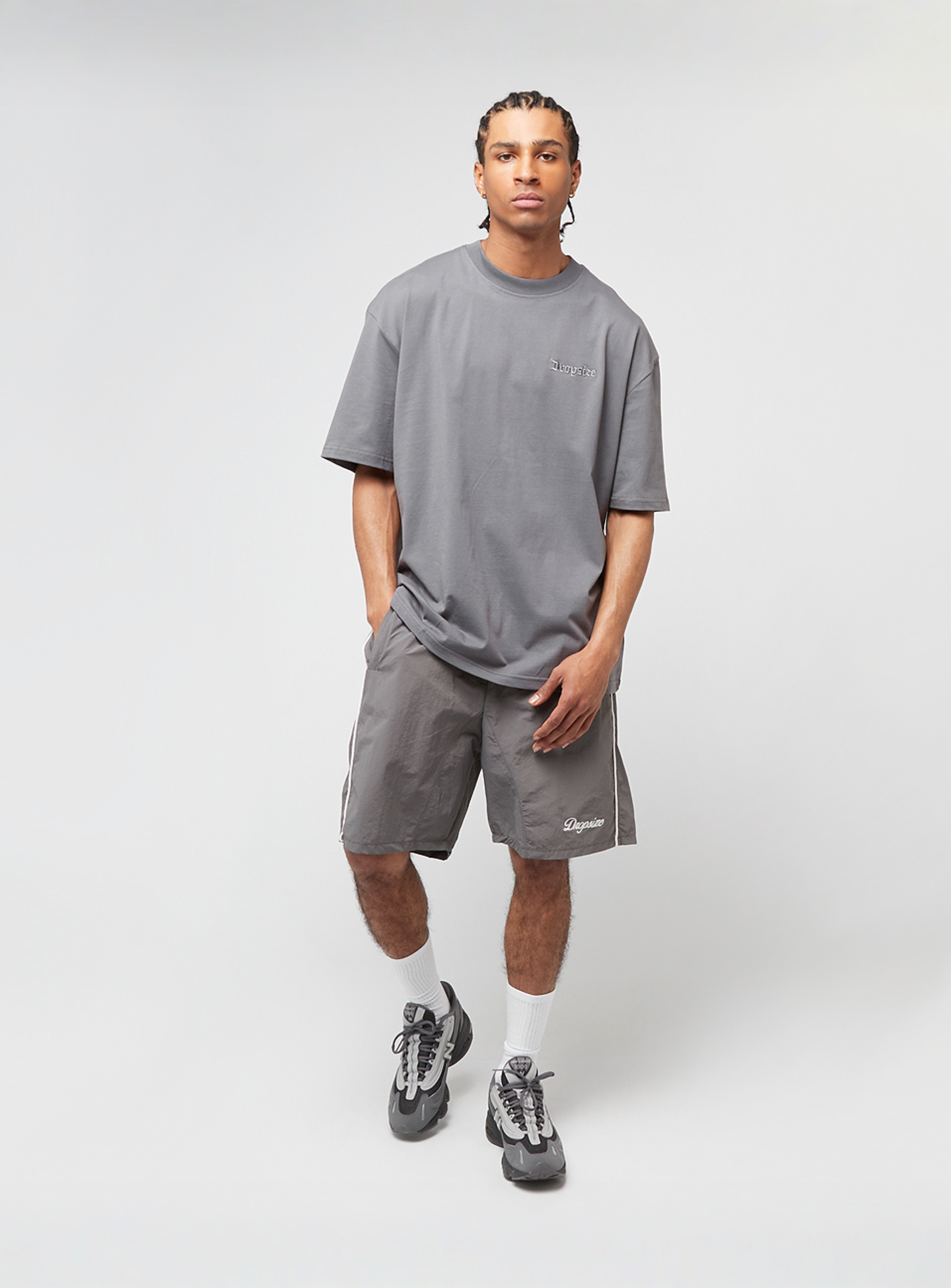DropSize, Heavy Oversized Eagle T-Shirt, grey, Image 5 of 5