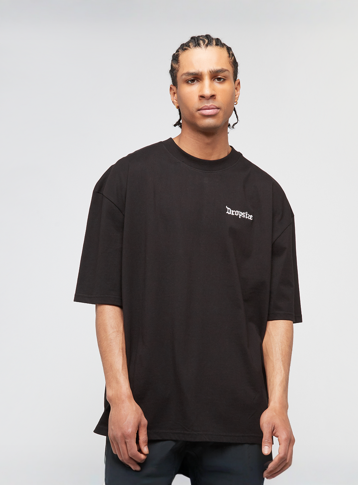 DropSize, Heavy Oversized Butterflies Paradise T-Shirt, black, Image 2 of 5