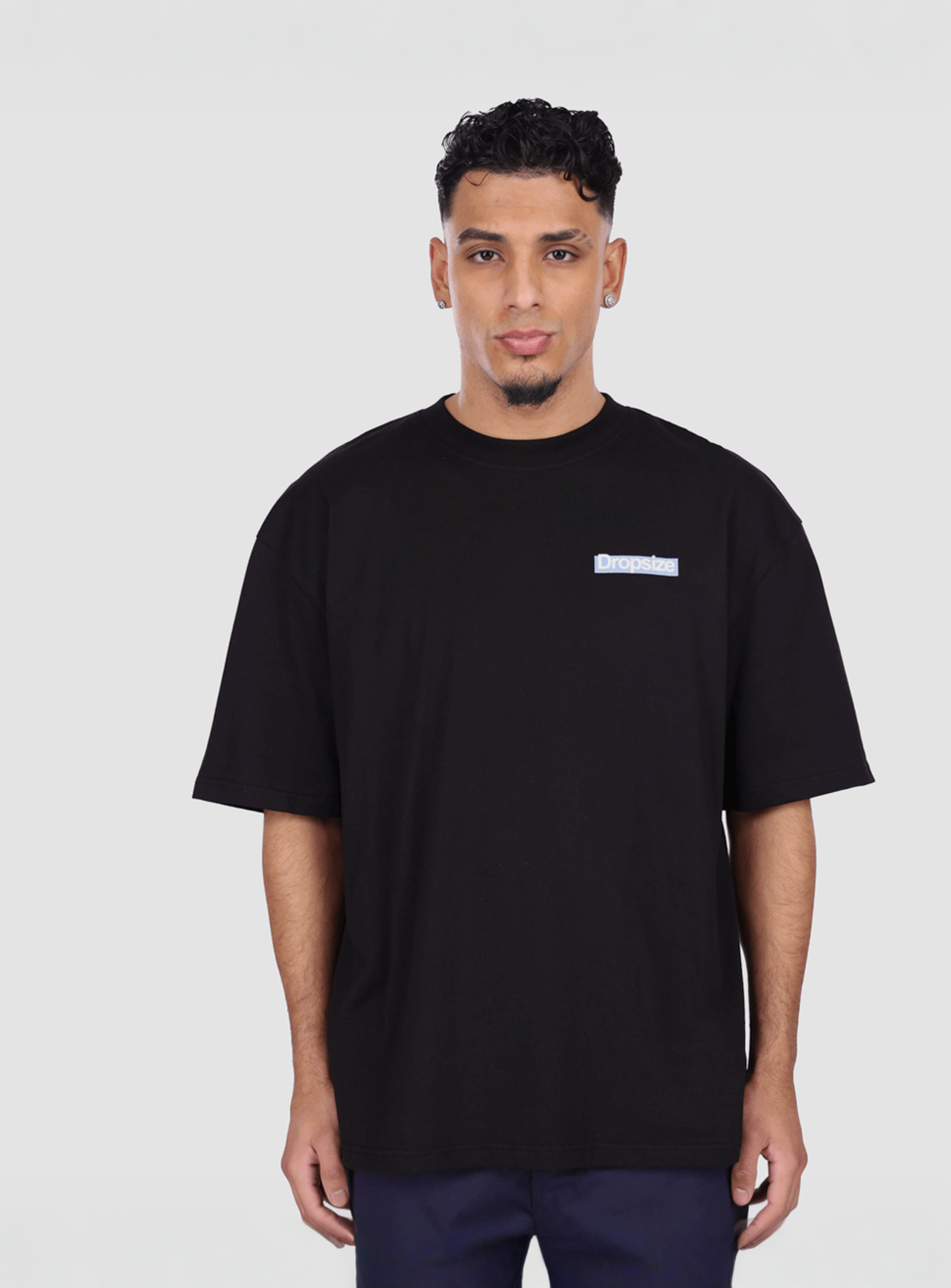 DropSize, Heavy Oversize Hustle Culture T-Shirt, black, Image 2 of 5