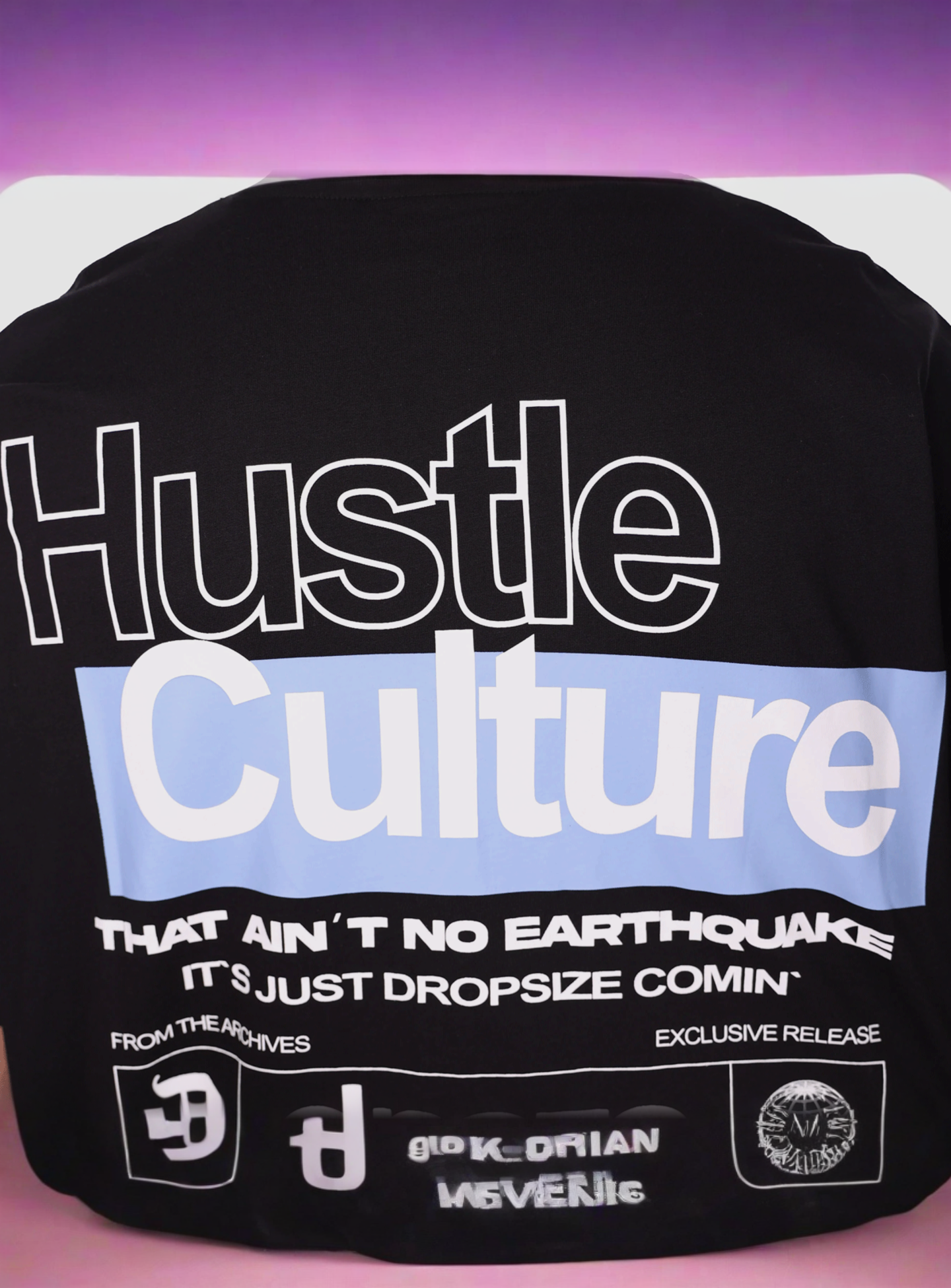 DropSize, Heavy Oversize Hustle Culture T-Shirt, black, Image 4 of 5