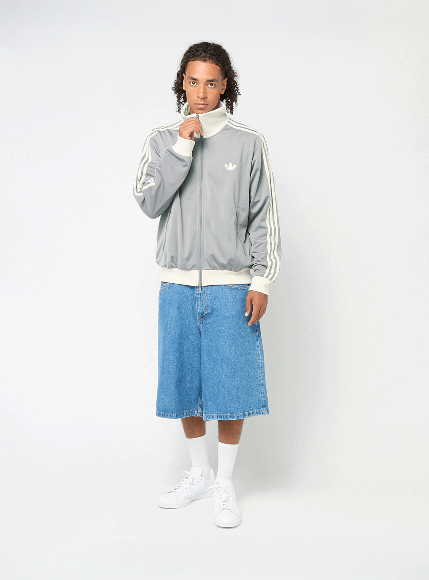 adidas Originals, Cropped Track-Top, grey, Image 7 of 7
