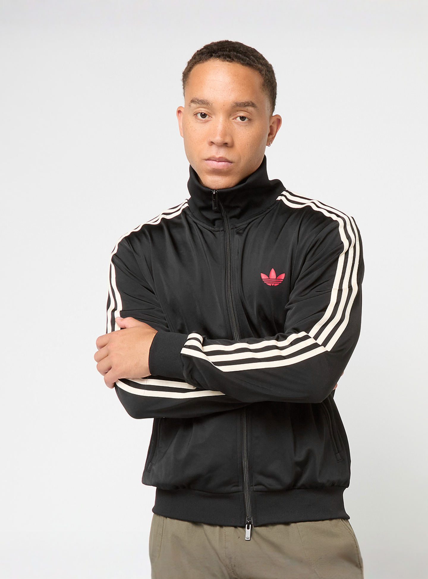 adidas Originals, Cropped Track Top, black, Image 1 of 7