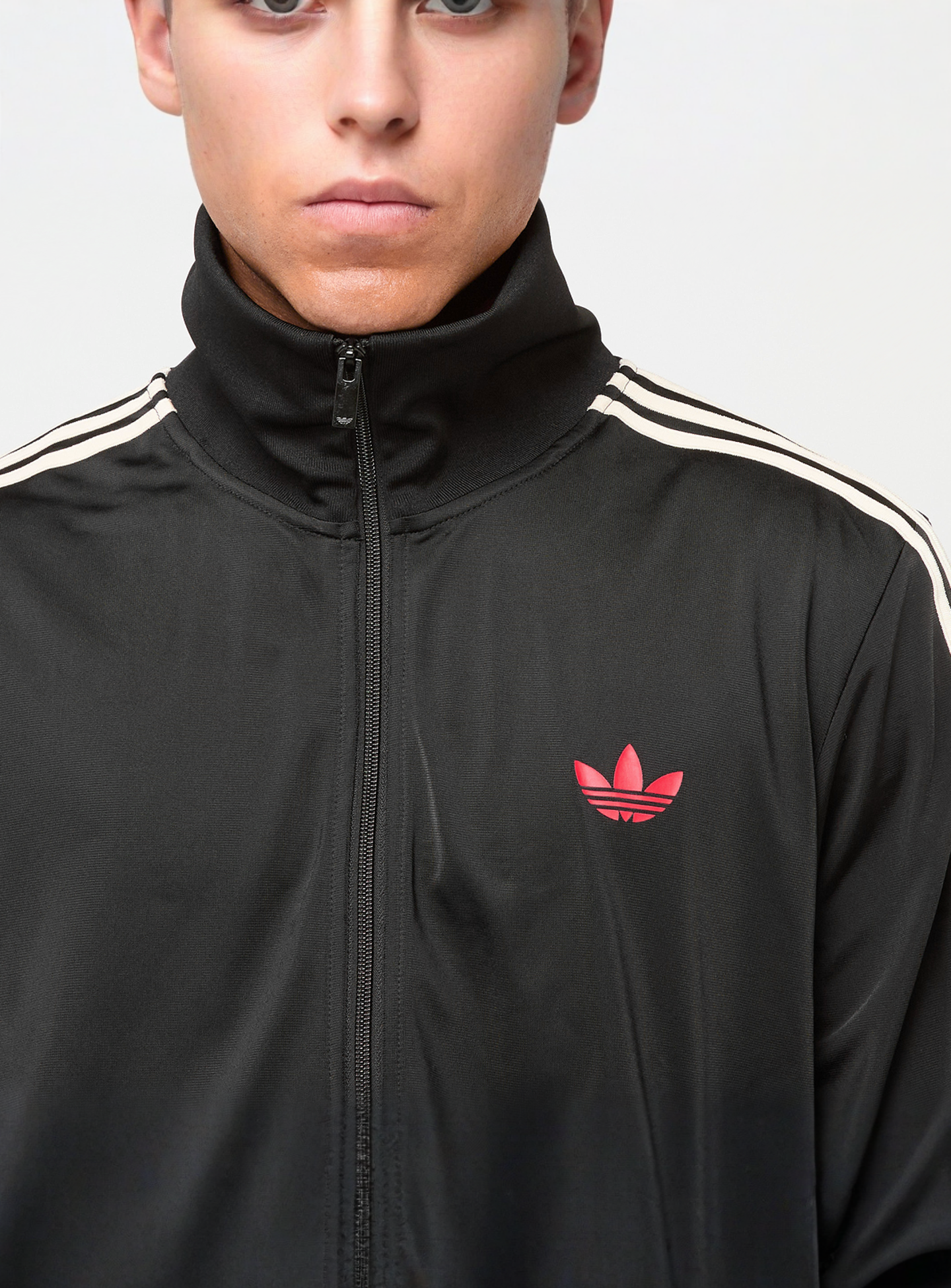 adidas Originals, Cropped Track Top, black, Image 3 of 7
