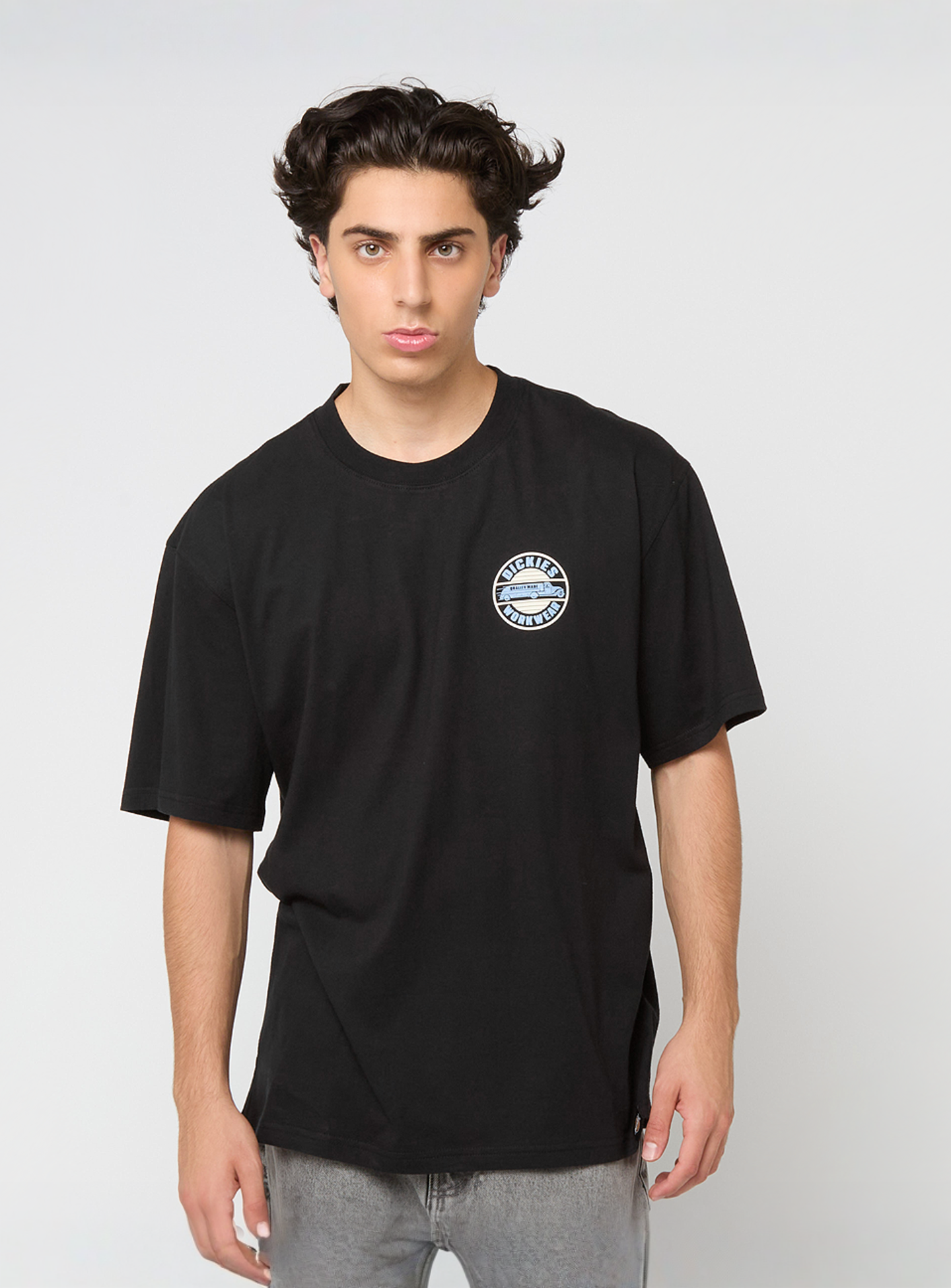 Dickies, Circle Short Sleeve Tee, black, Image 2 of 5
