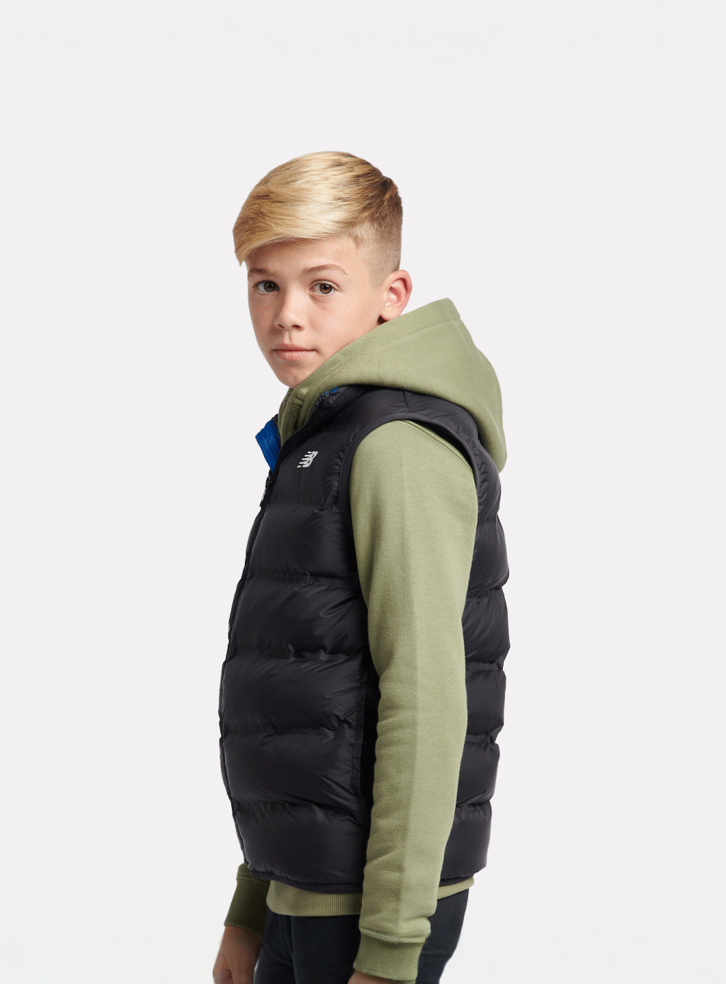 New Balance, Bond Quilted Gilet, black, Image 2 of 5