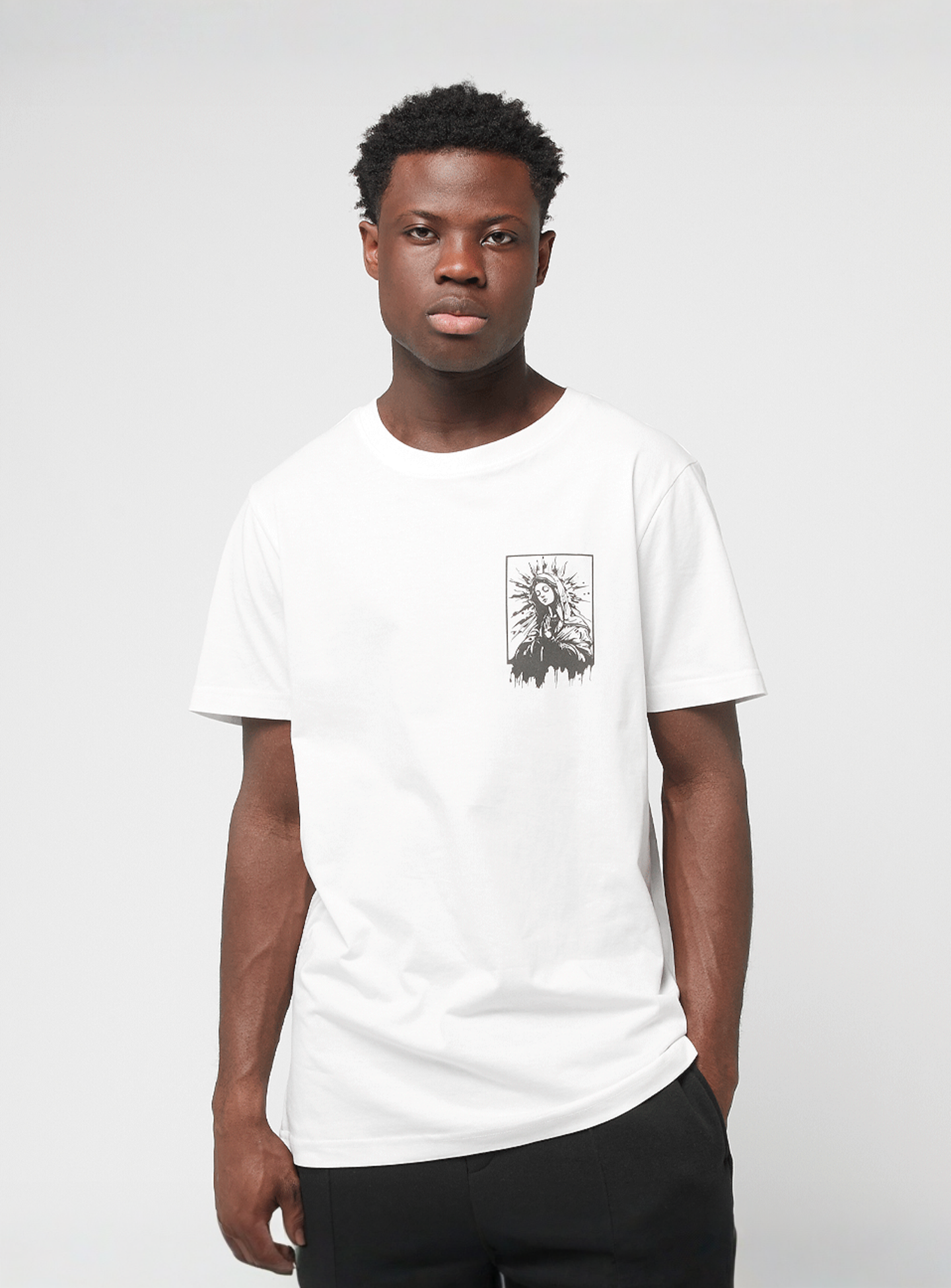 Mister Tee, Sacred Mary Tee, white, Image 2 of 5