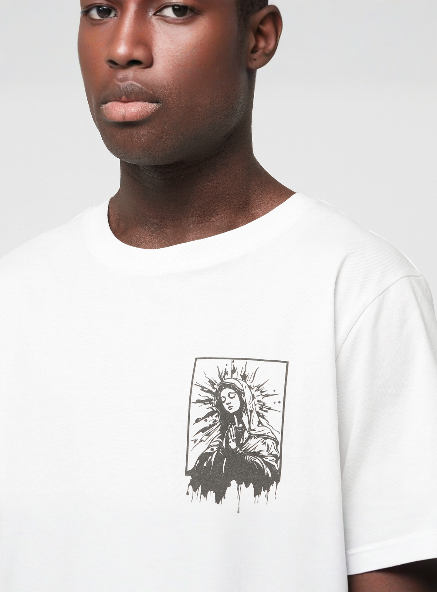 Mister Tee, Sacred Mary Tee, white, Image 3 of 5