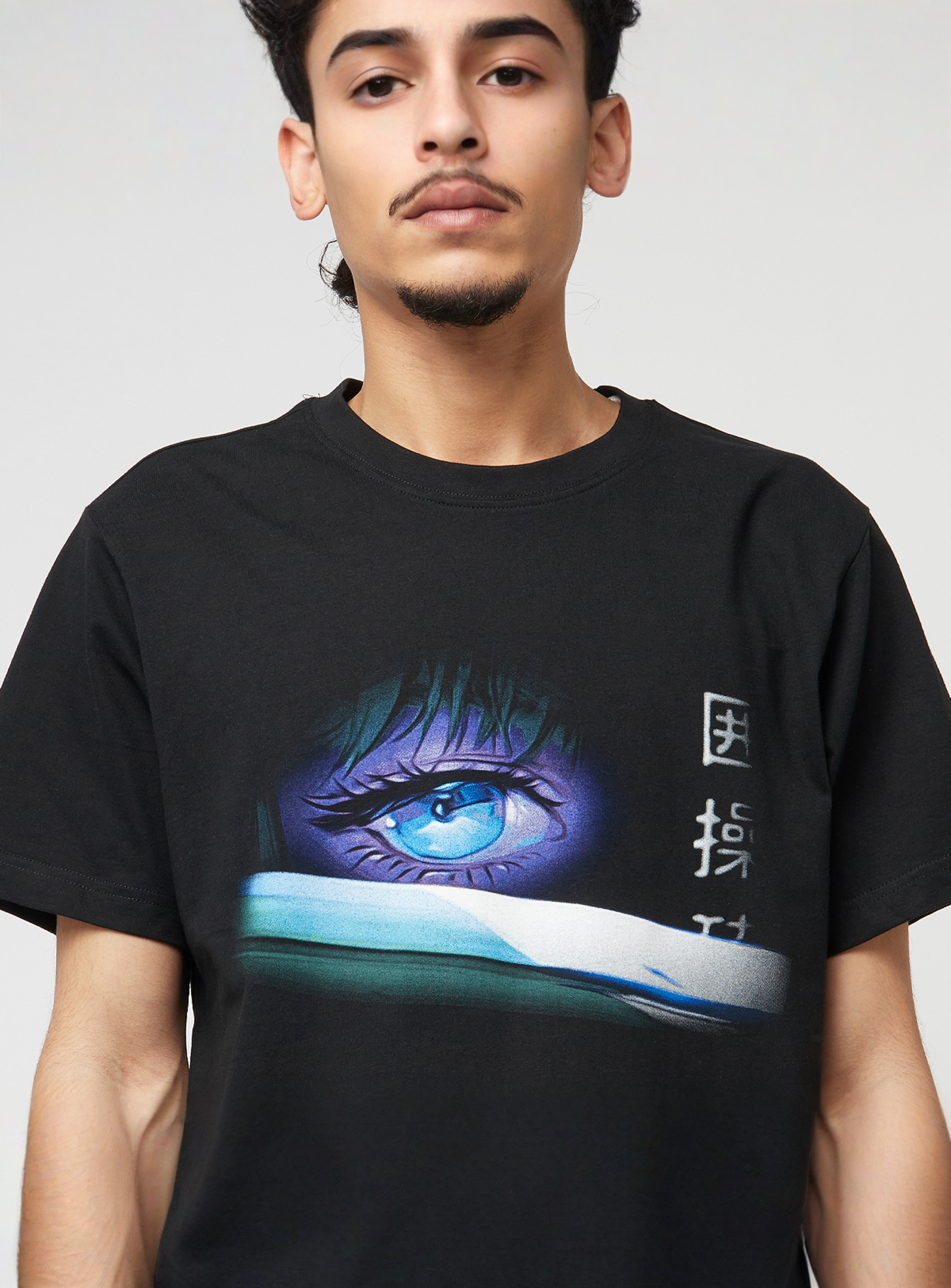 Mister Tee, Eyes Of Anime Tee, black, Image 3 of 4