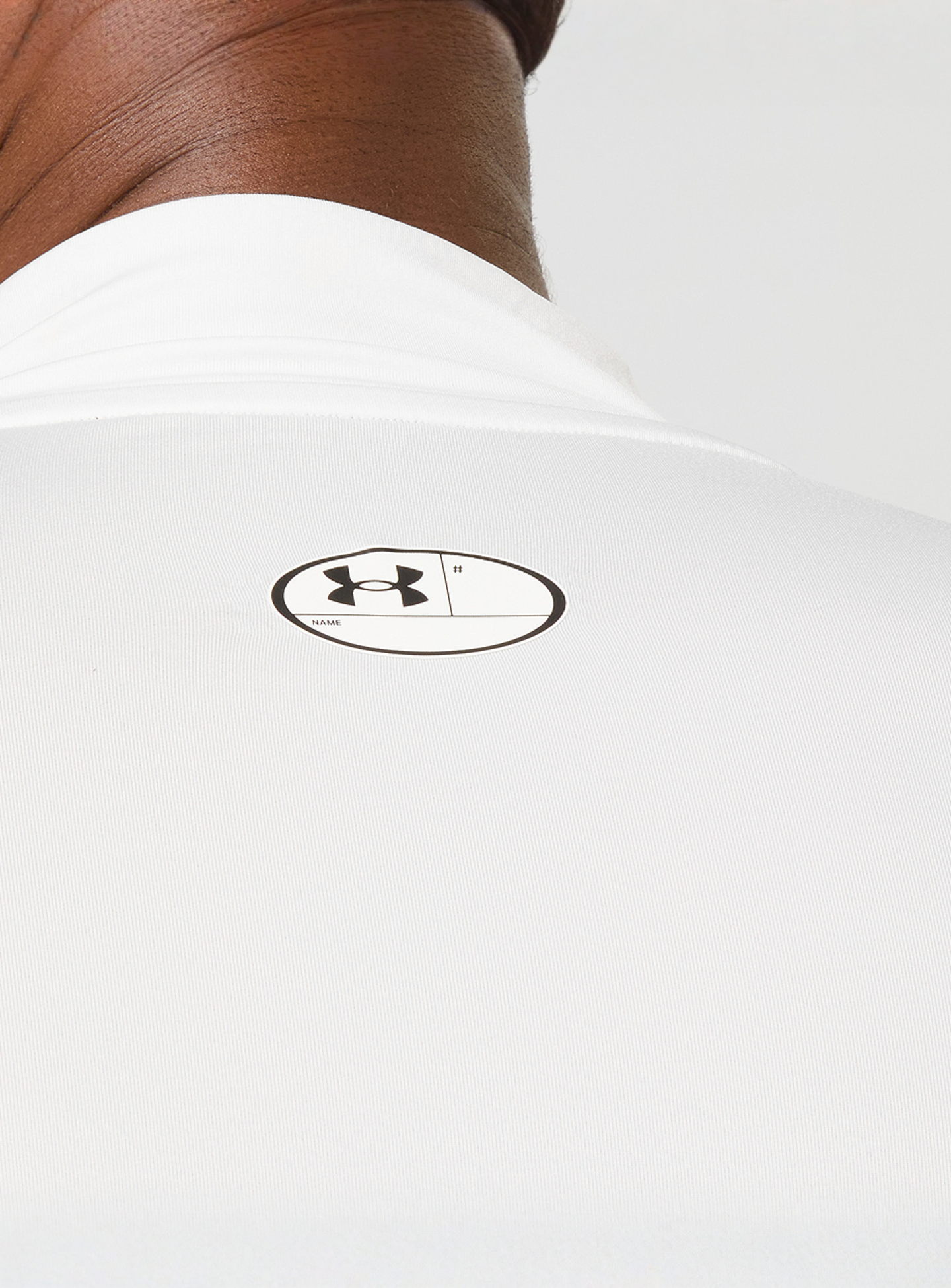 Under Armour, HeatGear Compression Mock Long Sleeve, white, Image 4 of 5