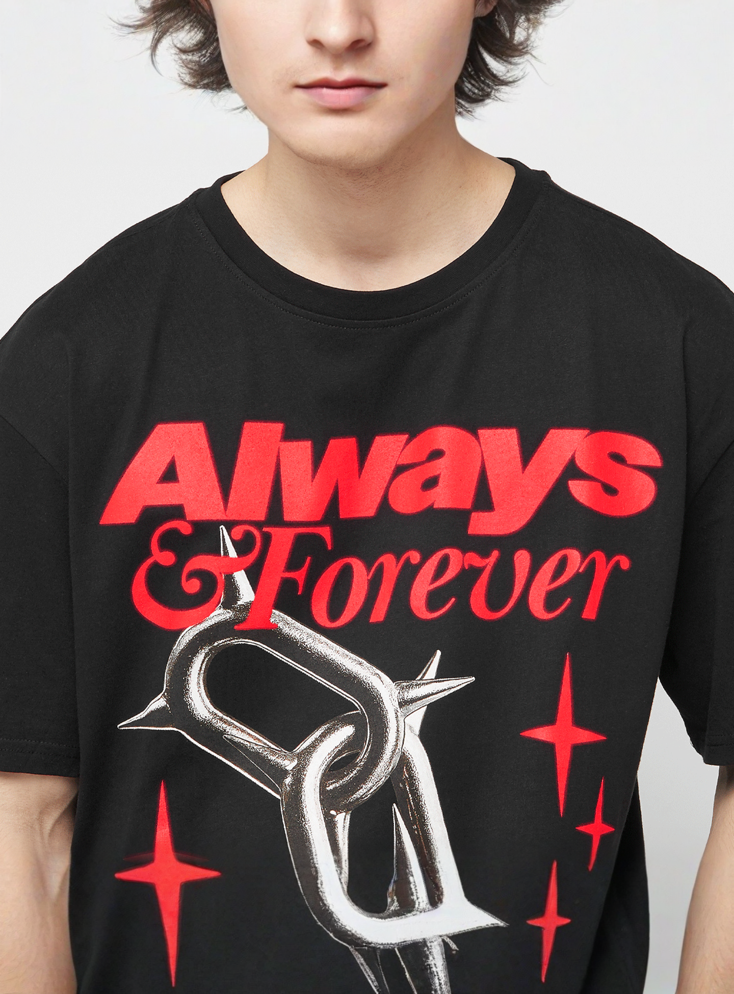 Mister Tee, Always & Forever Oversize Tee, black, Image 3 of 4