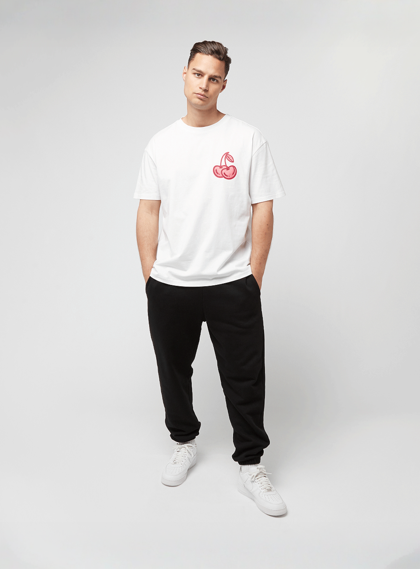 Mister Tee, Cherry Good Oversize Tee, white, Image 5 of 5