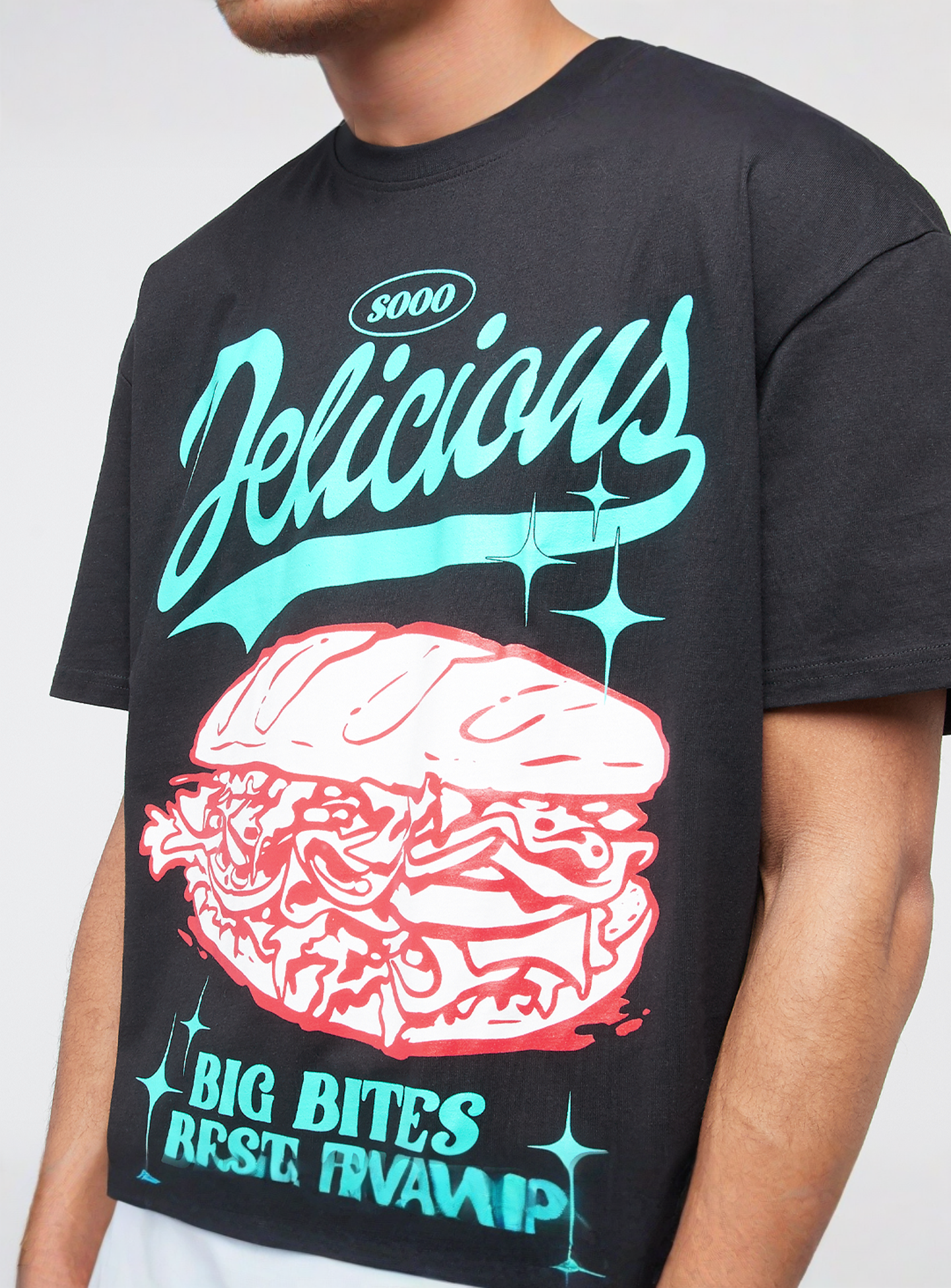 Mister Tee, Delicious Sandwich Oversize Tee, black, Image 3 of 4