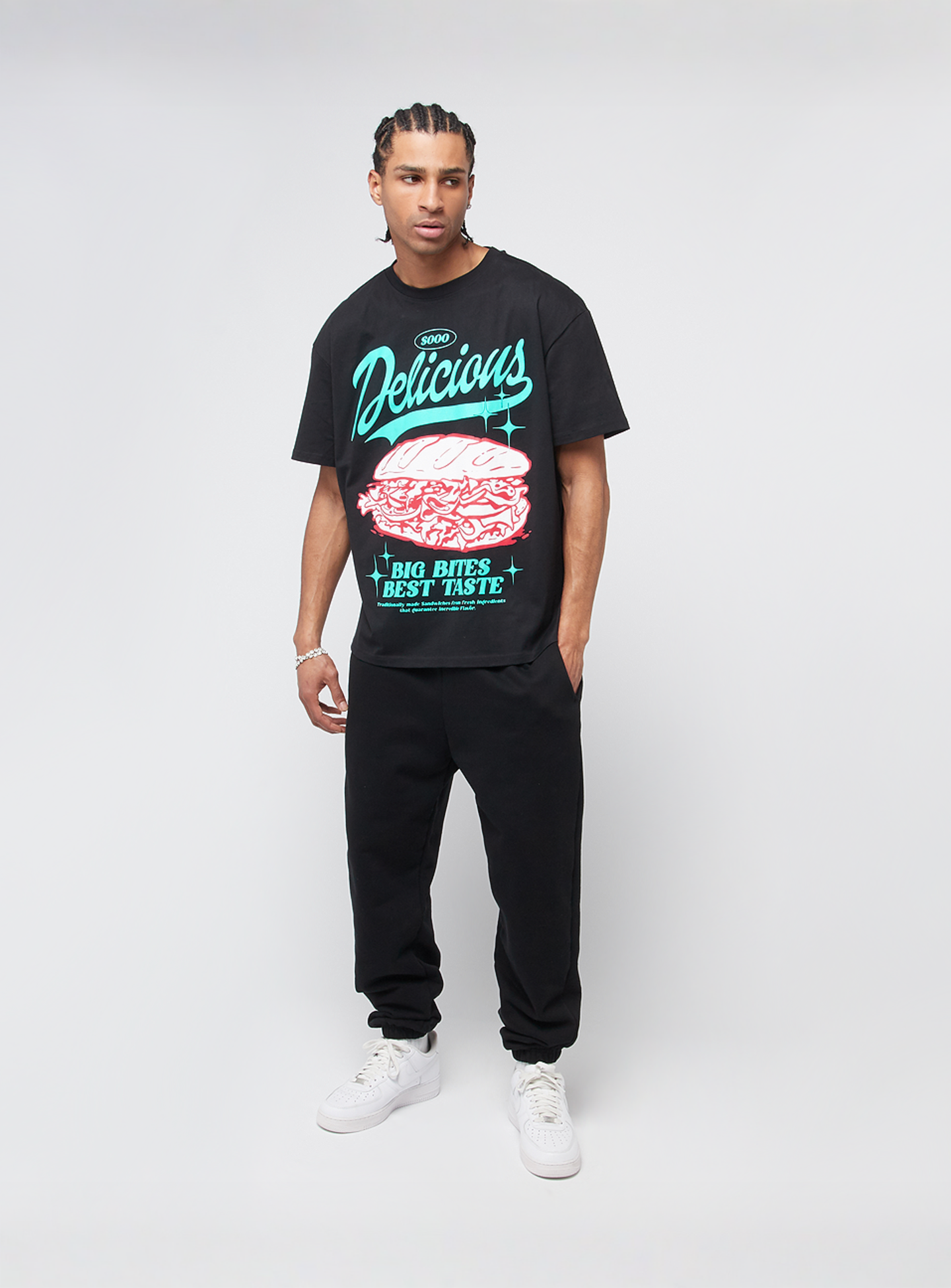 Mister Tee, Delicious Sandwich Oversize Tee, black, Image 4 of 4