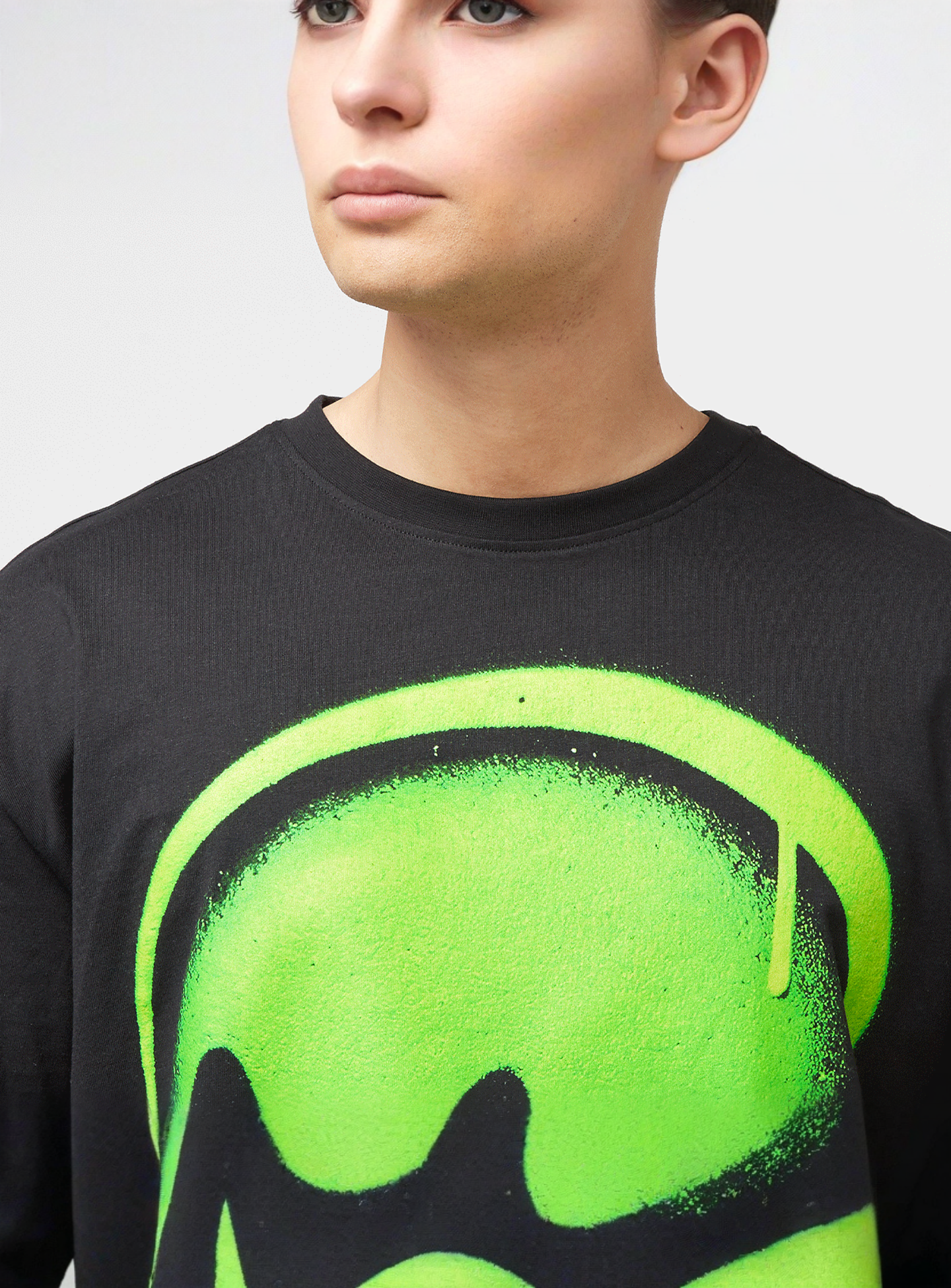 Mister Tee, Dripping Alien Head Oversize Tee, black, Image 3 of 4