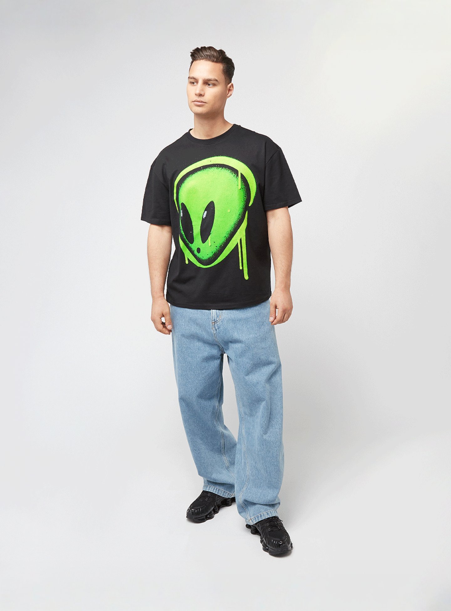 Mister Tee, Dripping Alien Head Oversize Tee, black, Image 4 of 4