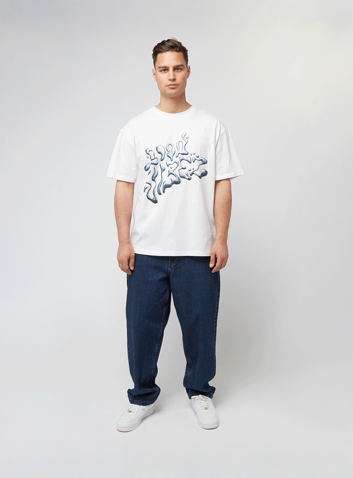 Mister Tee, Good Vibez Chrome Oversize Tee, white, Image 4 of 4