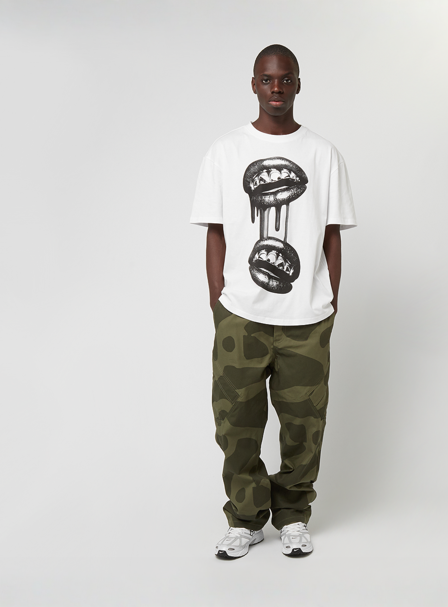 Mister Tee, Grillz Lips Oversize Tee, white, Image 4 of 4