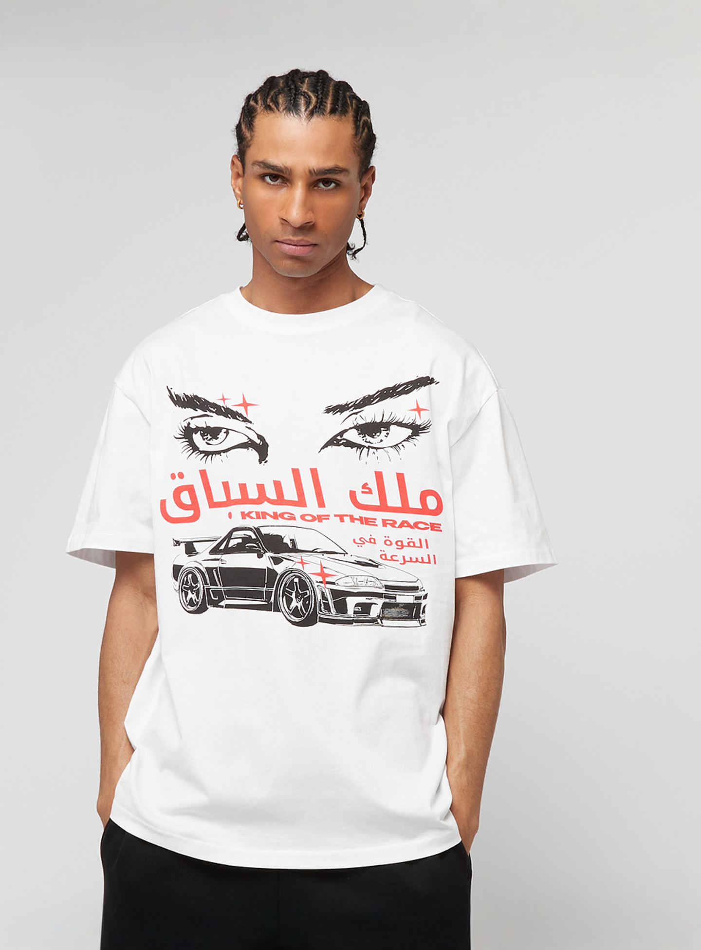 Mister Tee, King Of The Race Oversize Tee, white, Image 1 of 4