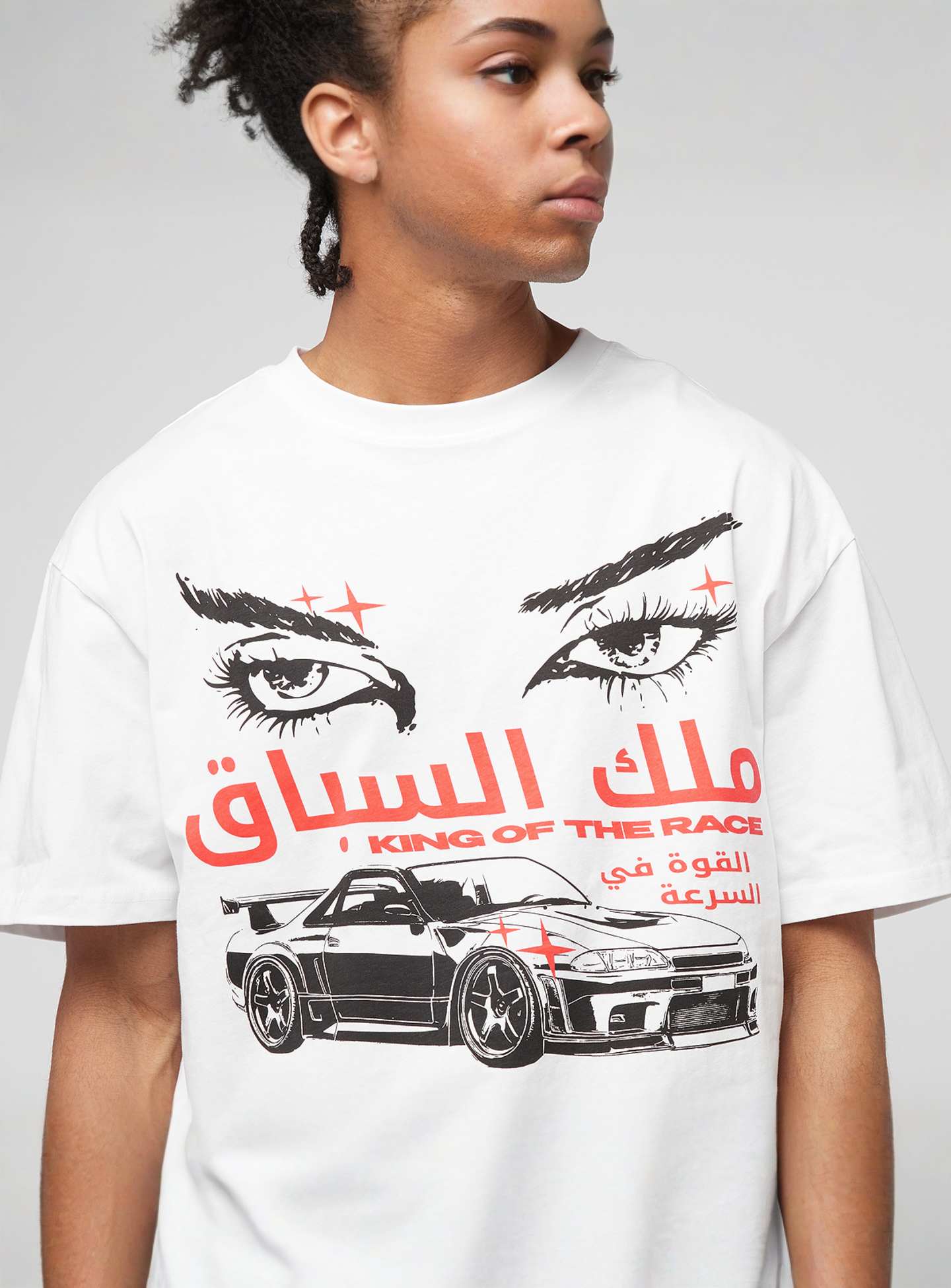 Mister Tee, King Of The Race Oversize Tee, white, Image 3 of 4