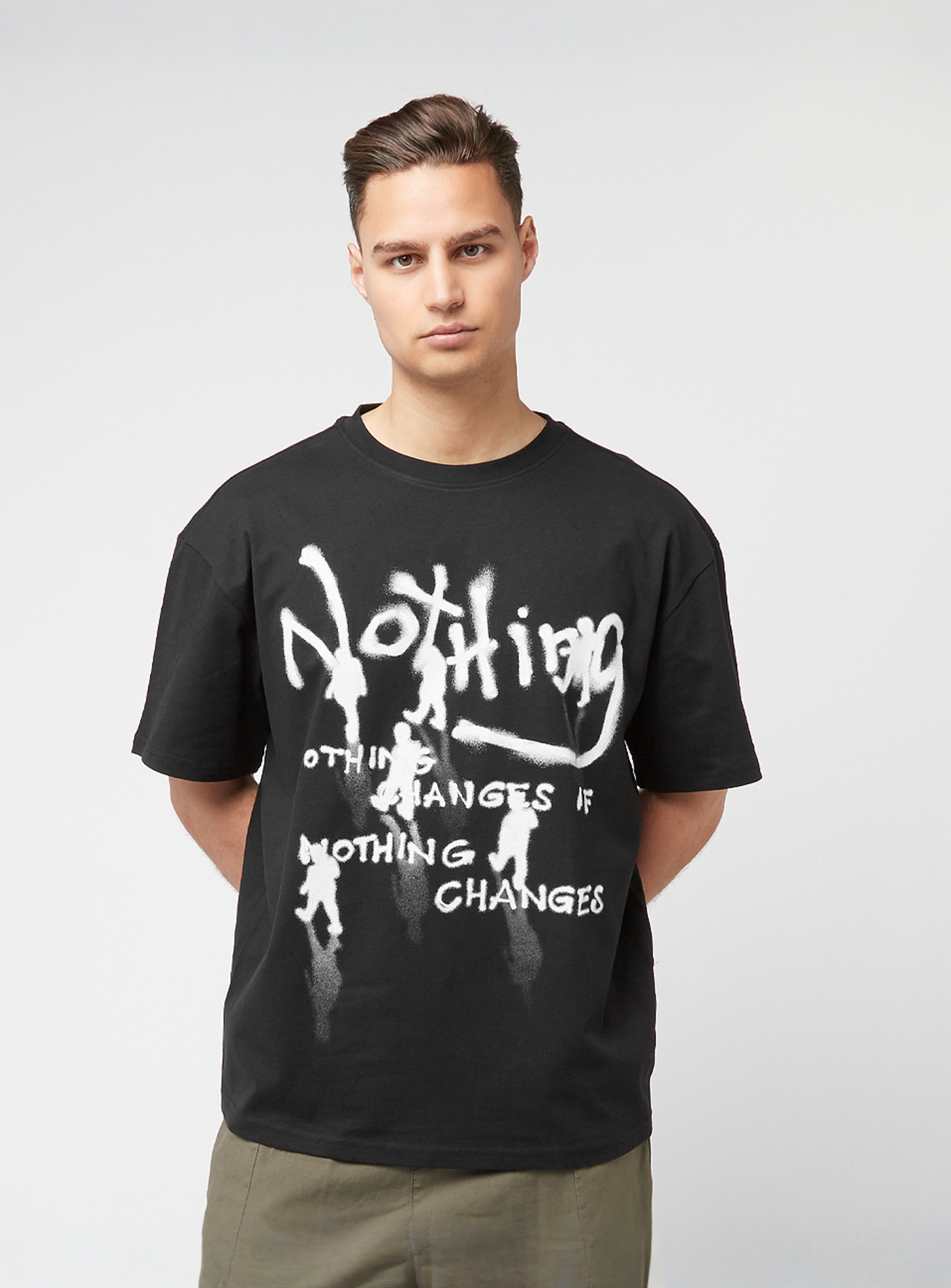 Mister Tee, Nothing Changes Oversize Tee, black, Image 1 of 4