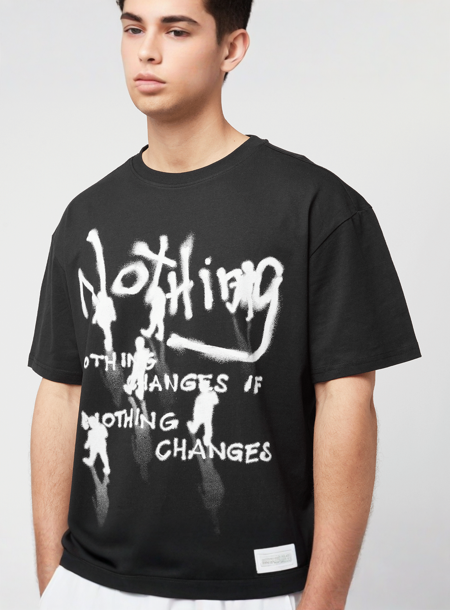 Mister Tee, Nothing Changes Oversize Tee, black, Image 3 of 4