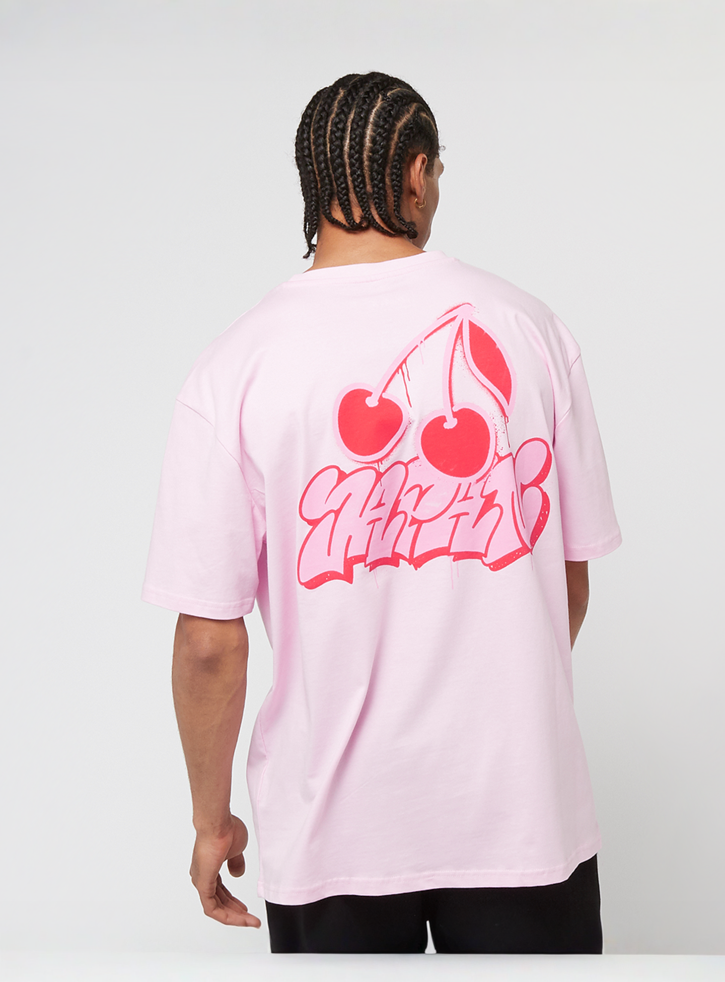 Mister Tee, Pink Cherries Oversize Tee, light pink, Image 1 of 5