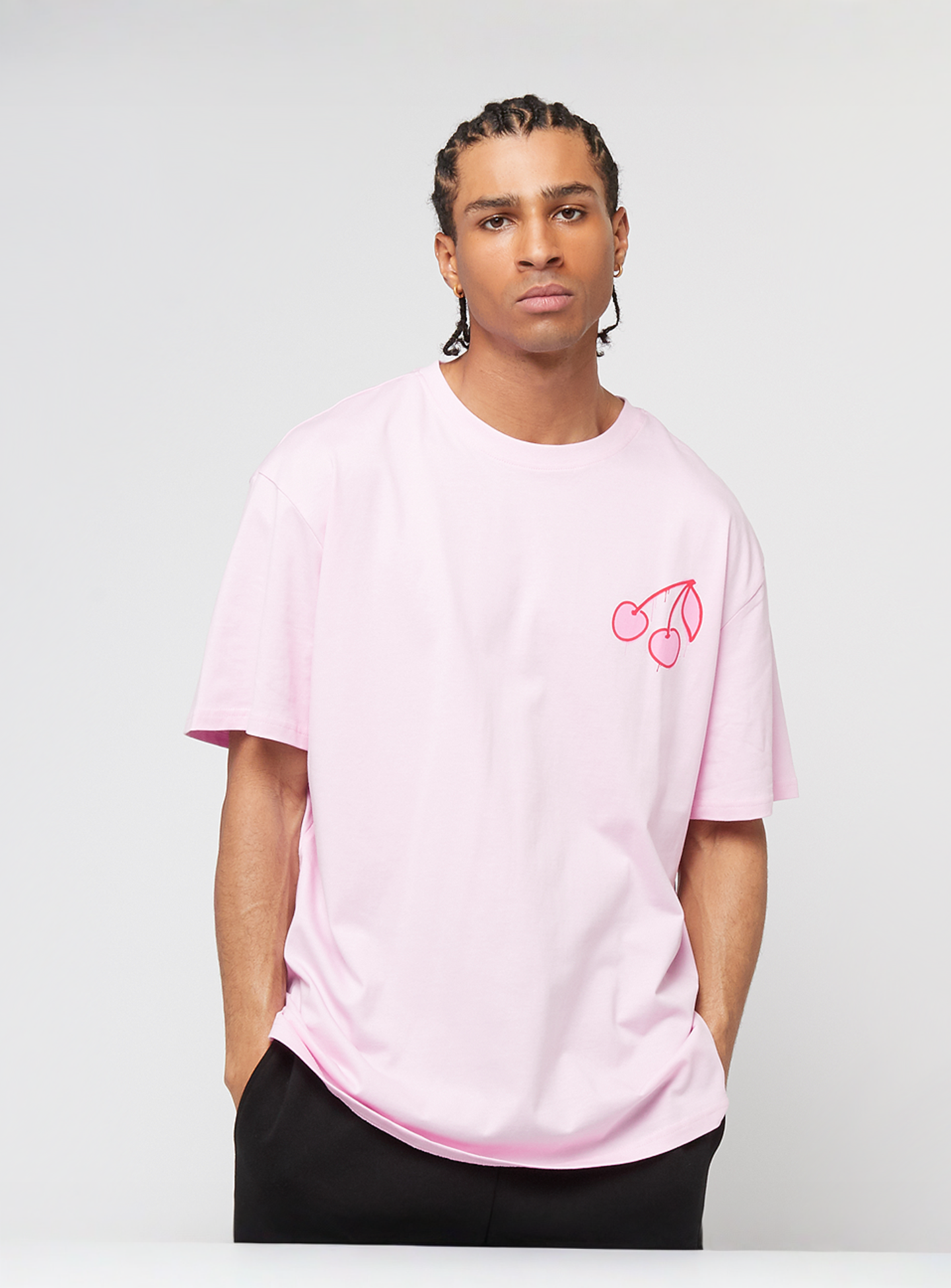 Mister Tee, Pink Cherries Oversize Tee, light pink, Image 2 of 5
