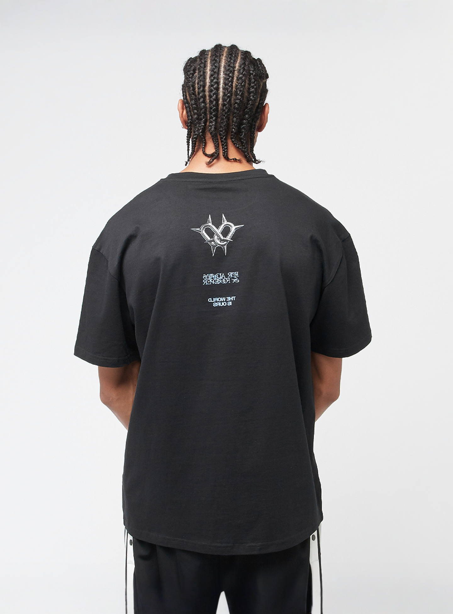 Mister Tee, Together Forever Oversize Tee, black, Image 2 of 5