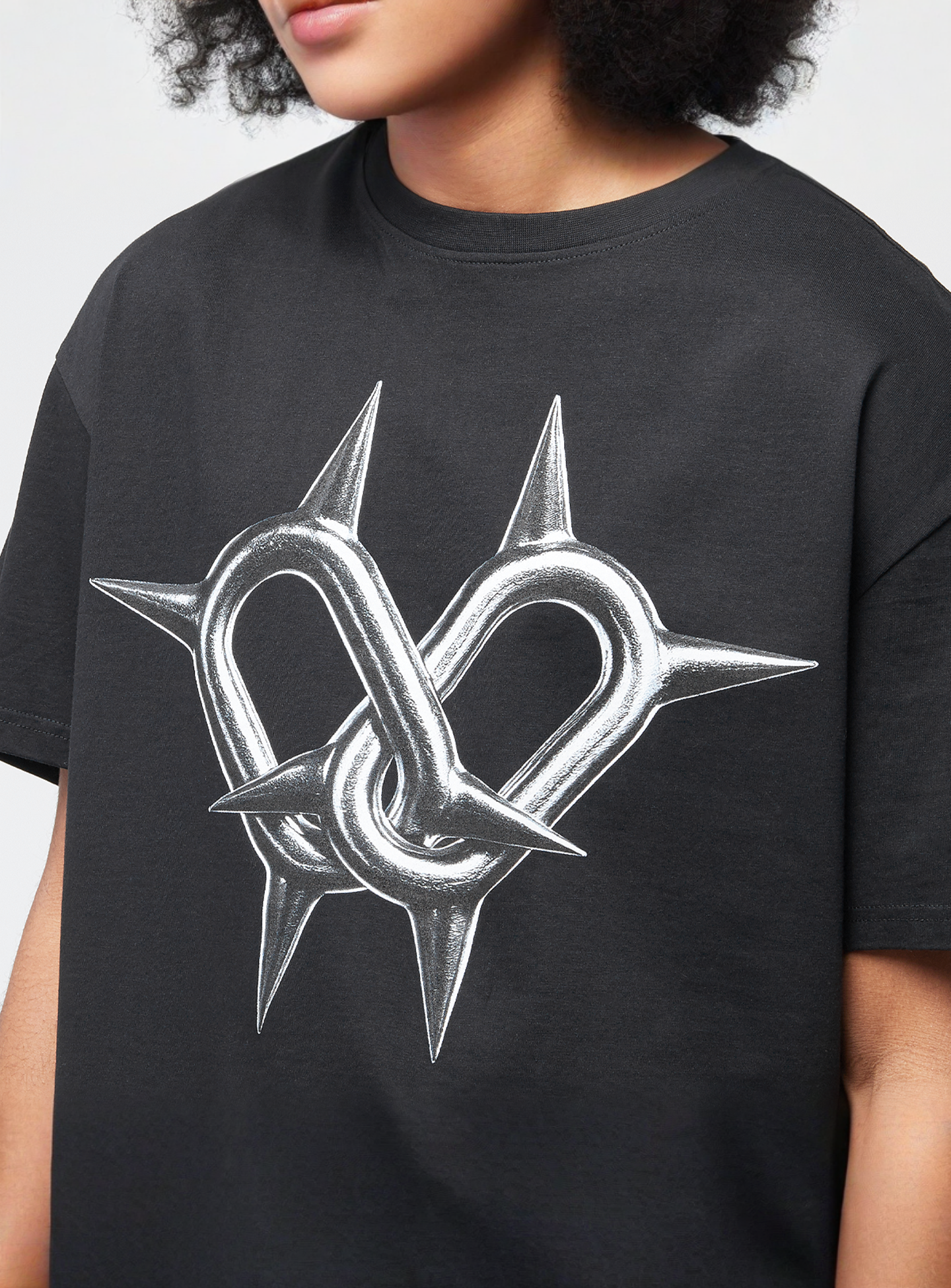 Mister Tee, Together Forever Oversize Tee, black, Image 3 of 5