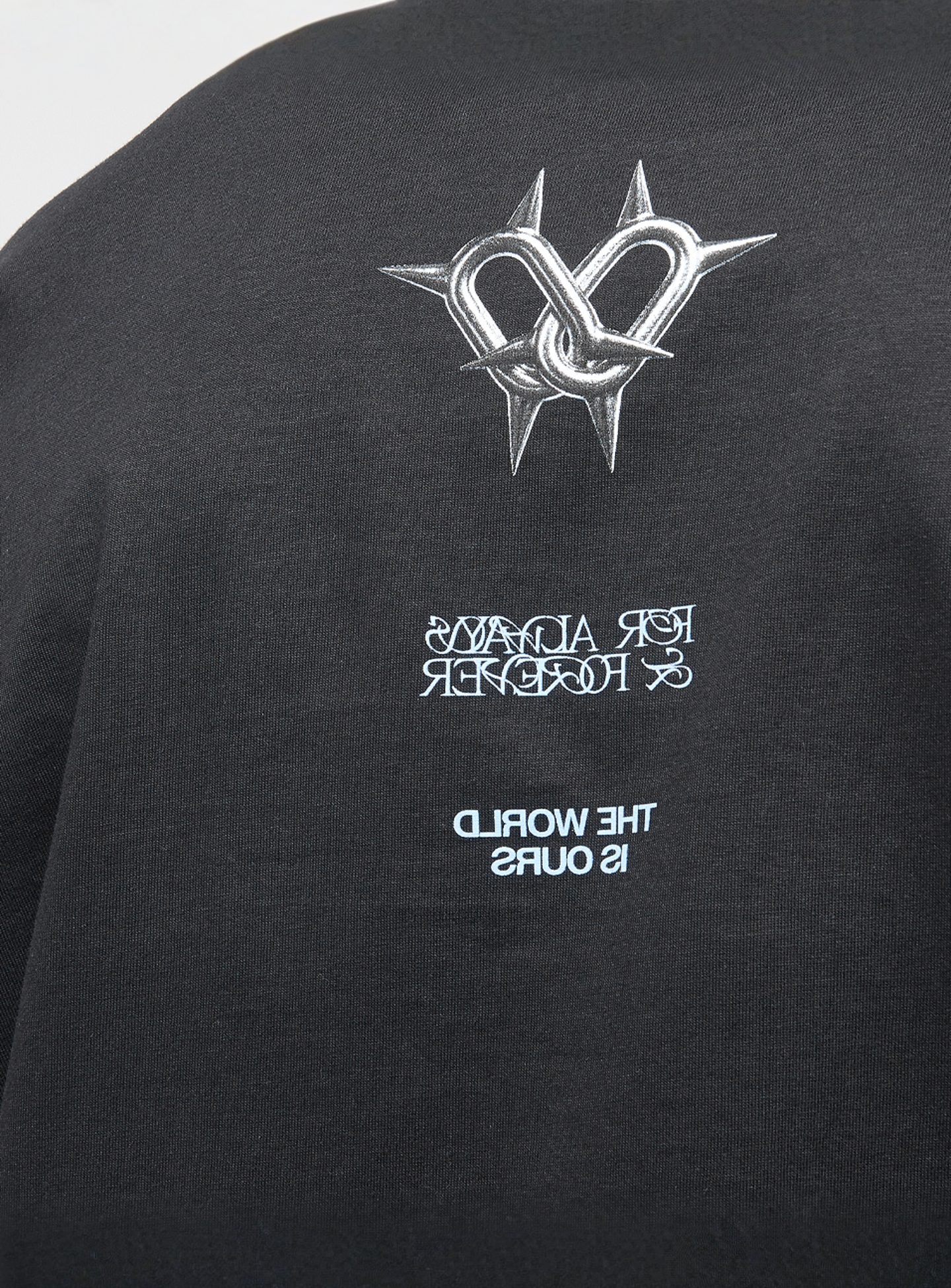Mister Tee, Together Forever Oversize Tee, black, Image 4 of 5