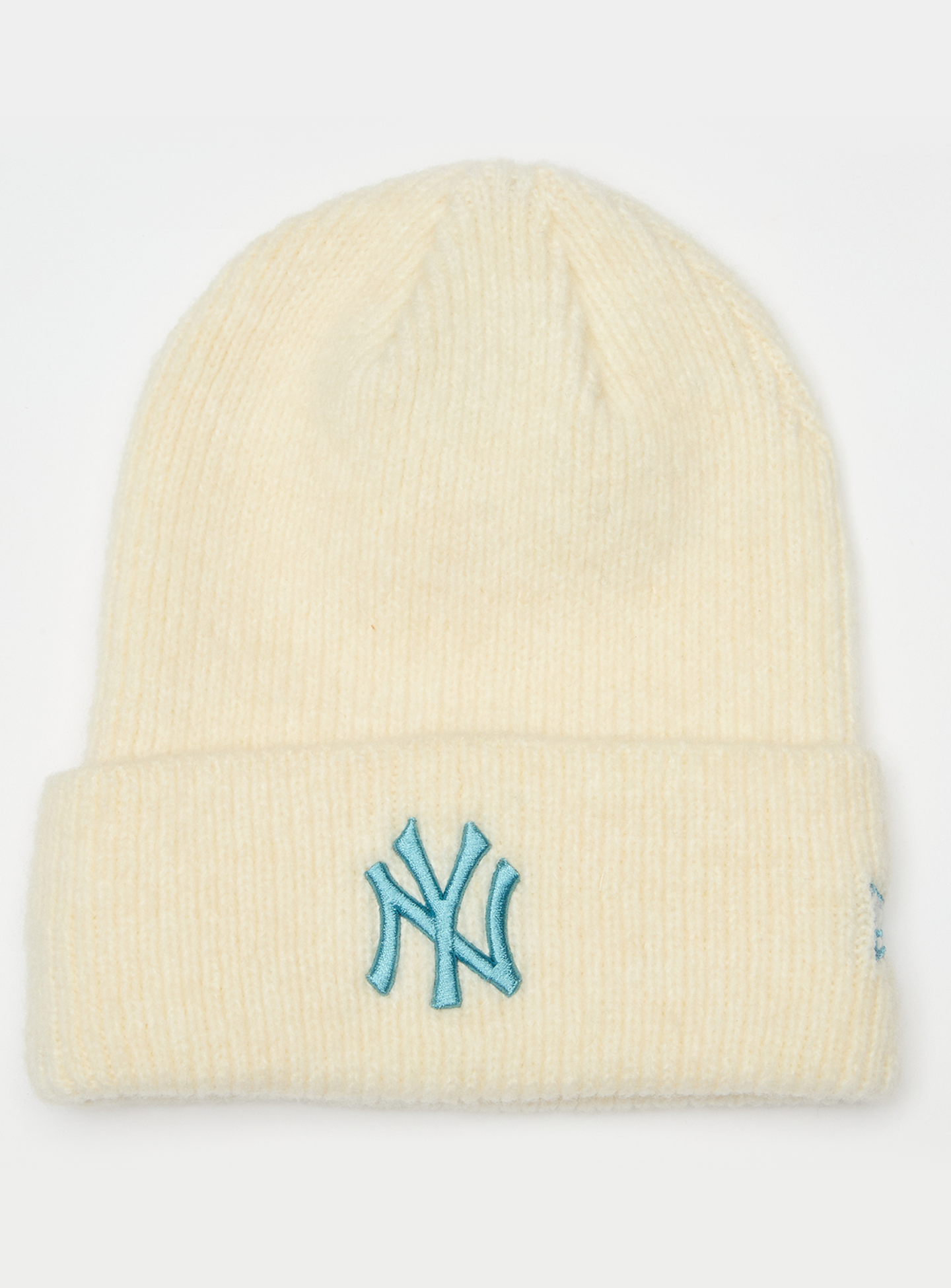 New Era, Female Wide Cuff Beanie New York Yankees light cream/blue, beige, Image 1 of 3