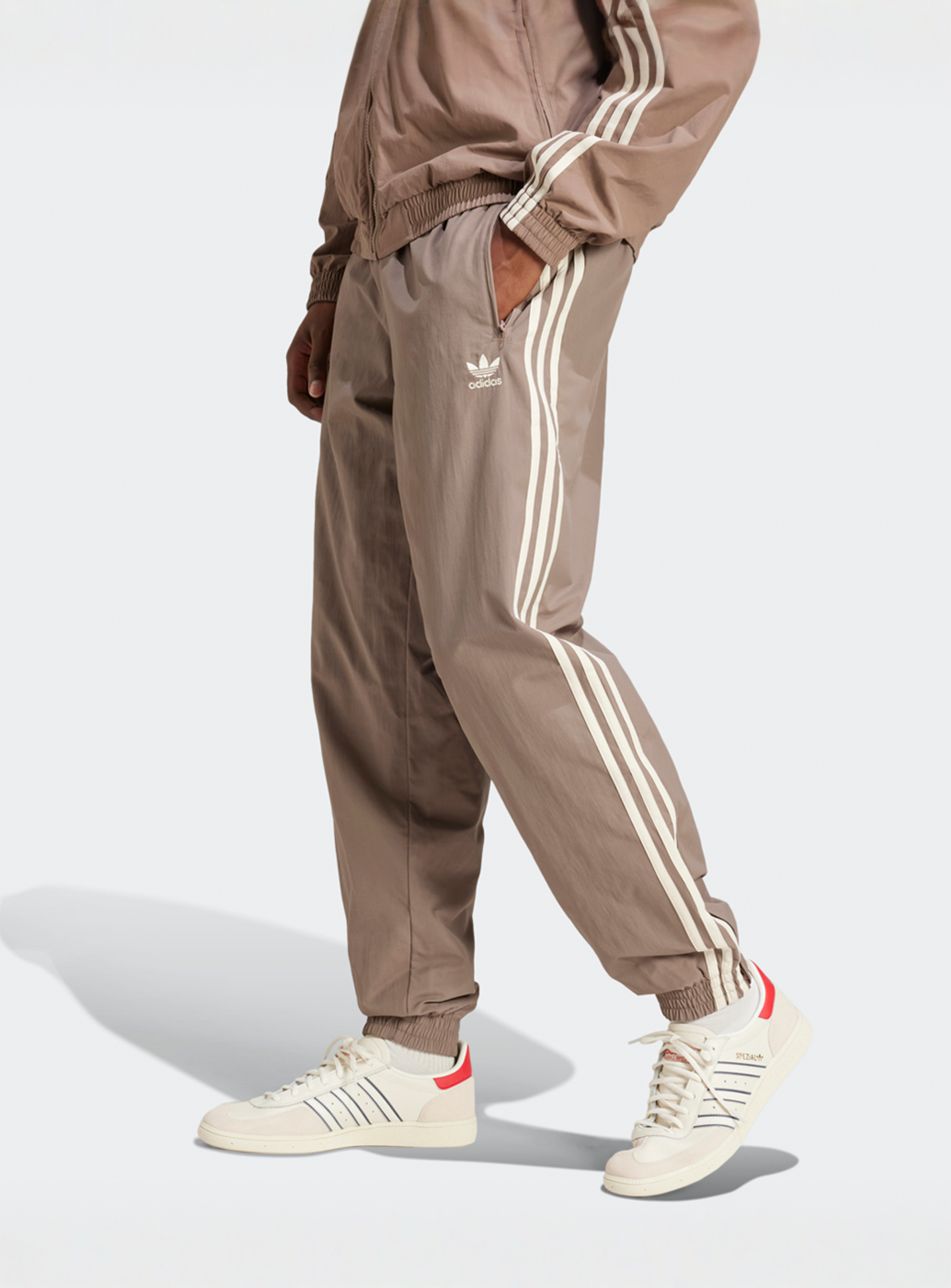 adidas Originals, adicolor Woven Firebird Track Pants, brown, Image 1 of 3