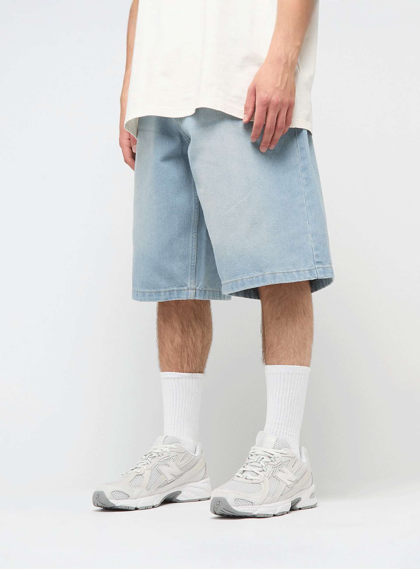 SNIPES, Jimmy Baggy Denim Shorts, blue, Image 1 of 5