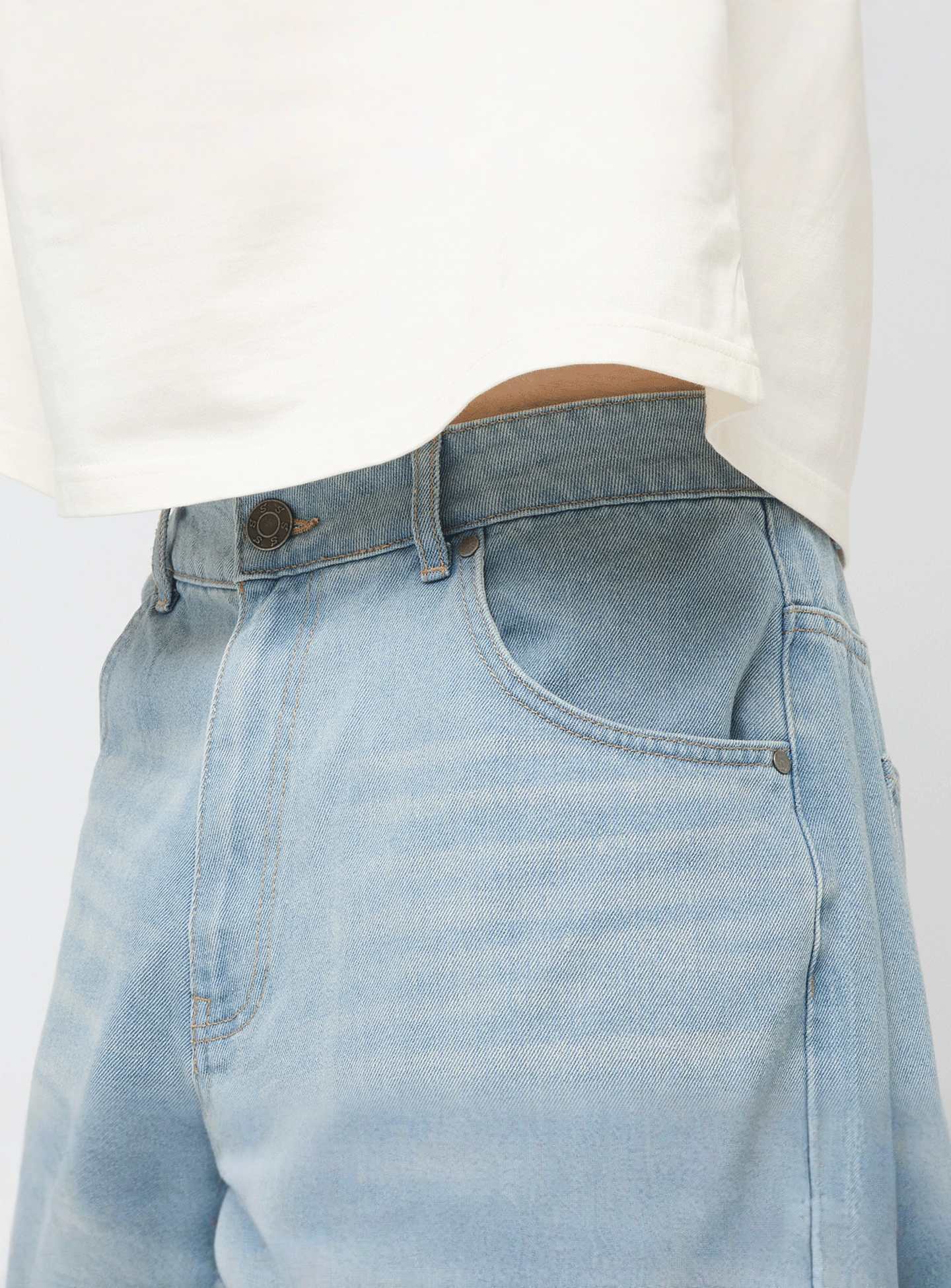 SNIPES, Jimmy Baggy Denim Shorts, blue, Image 3 of 5