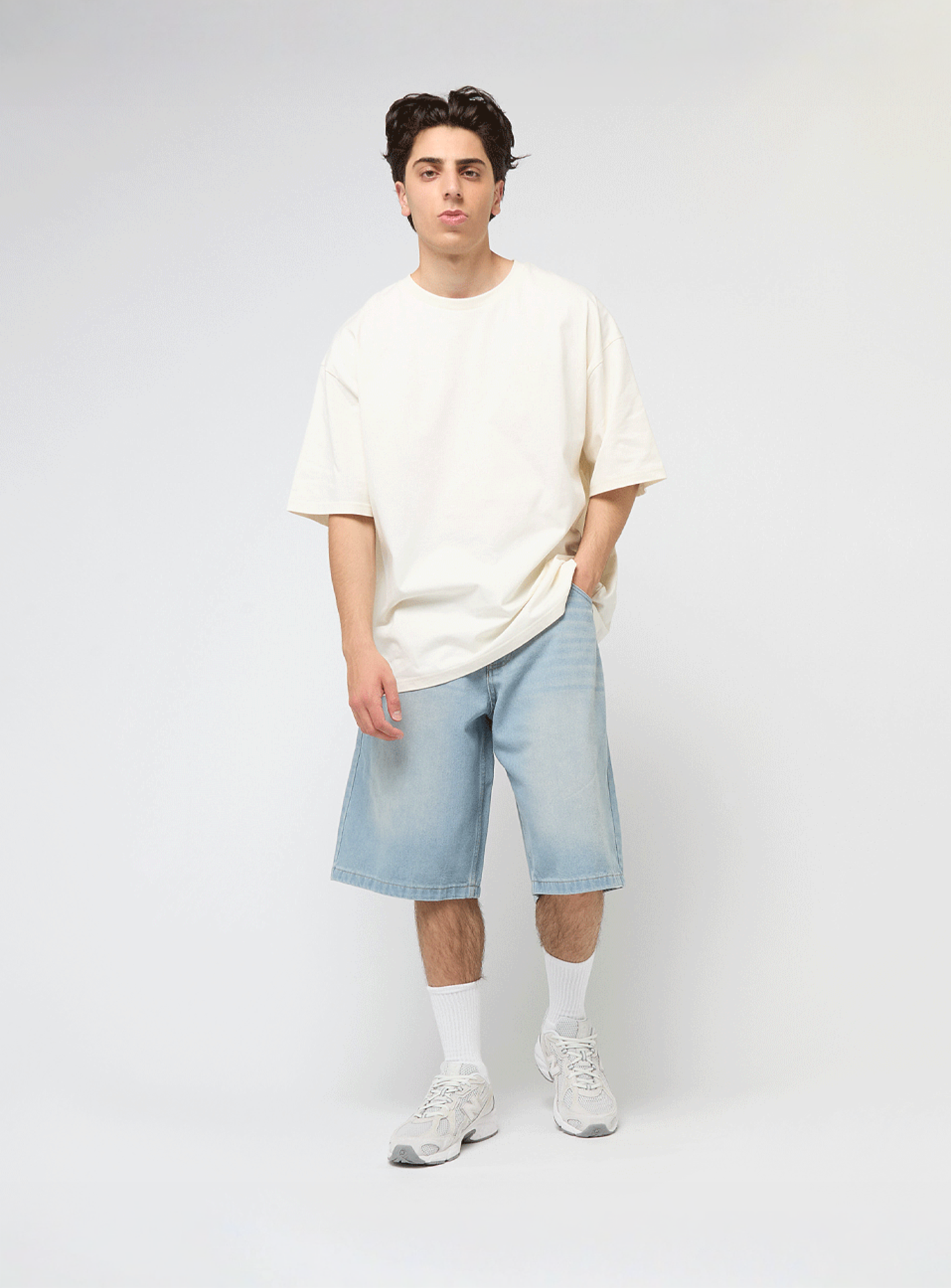 SNIPES, Jimmy Baggy Denim Shorts, blue, Image 5 of 5