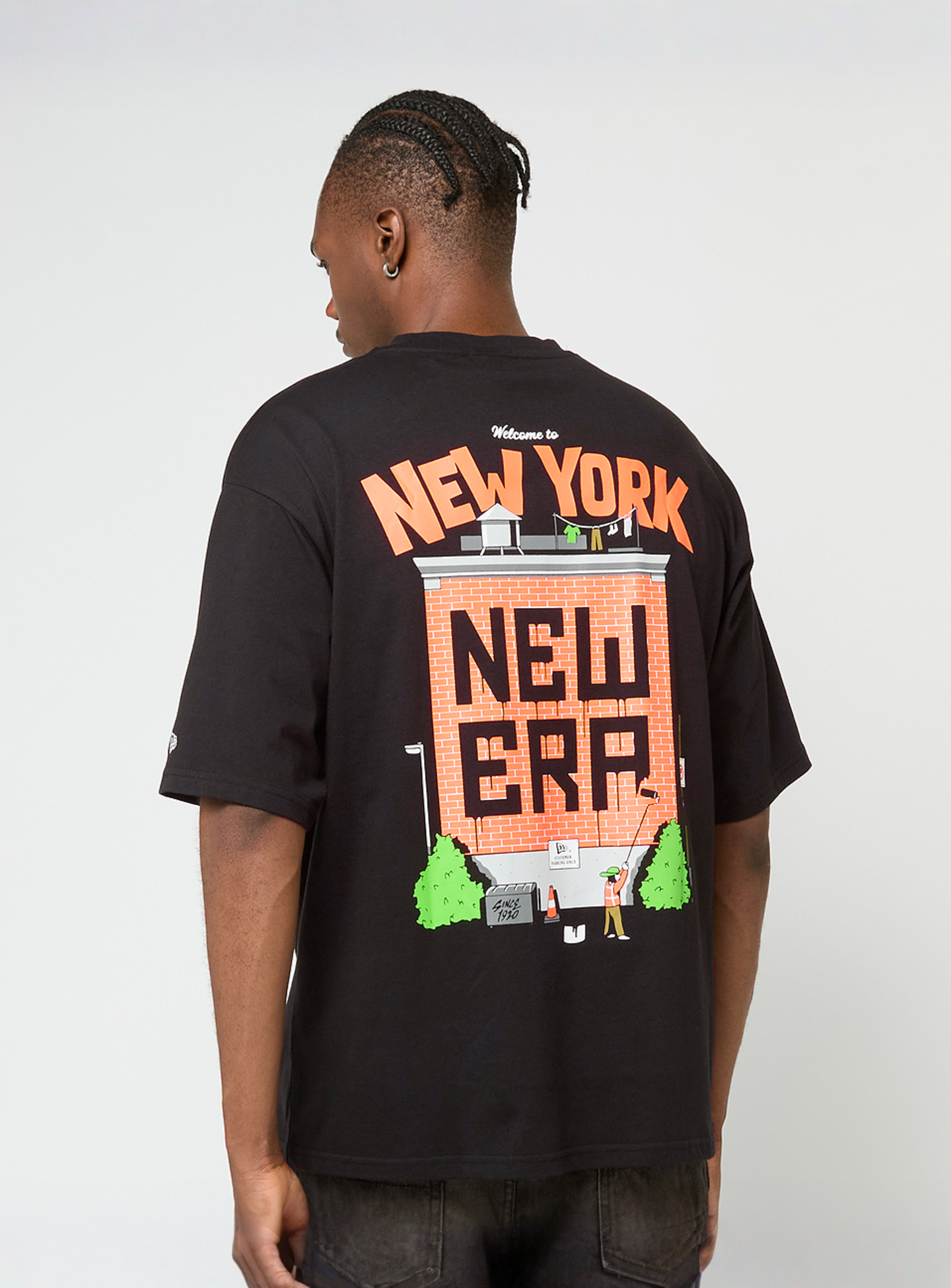 New Era, Oversized Graphic Tee 2, black, Image 1 of 5