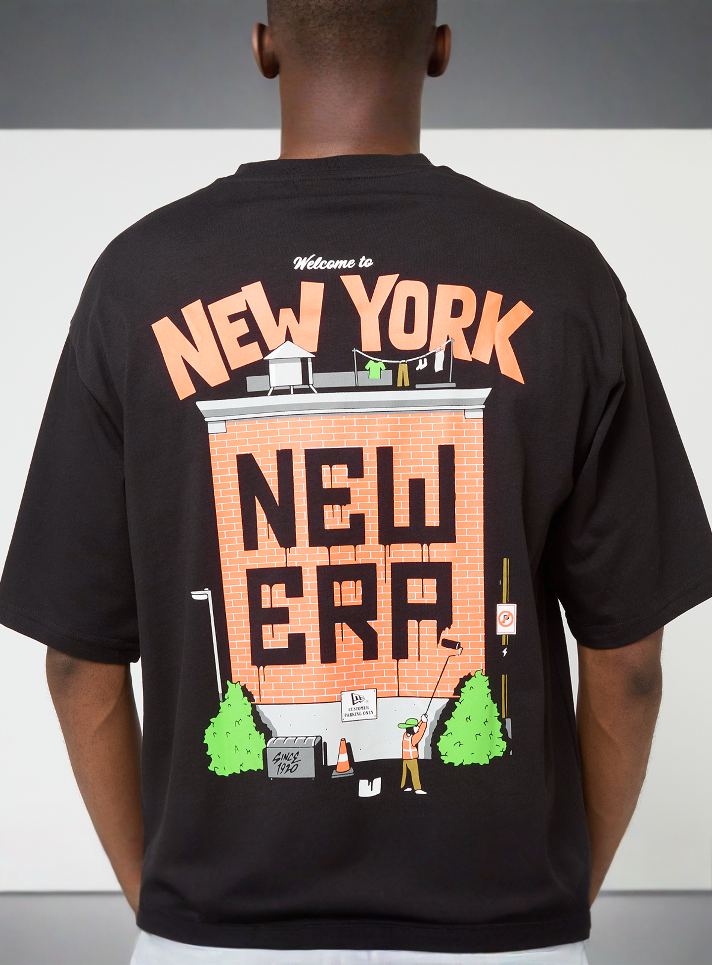 New Era, Oversized Graphic Tee 2, black, Image 3 of 5