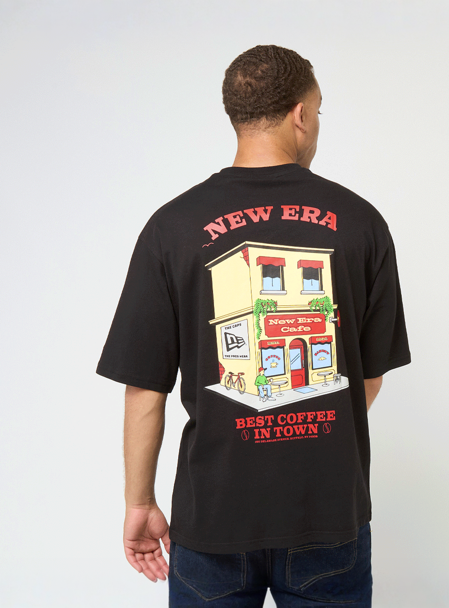 New Era, Oversized Graphic Tee, black, Image 1 of 6