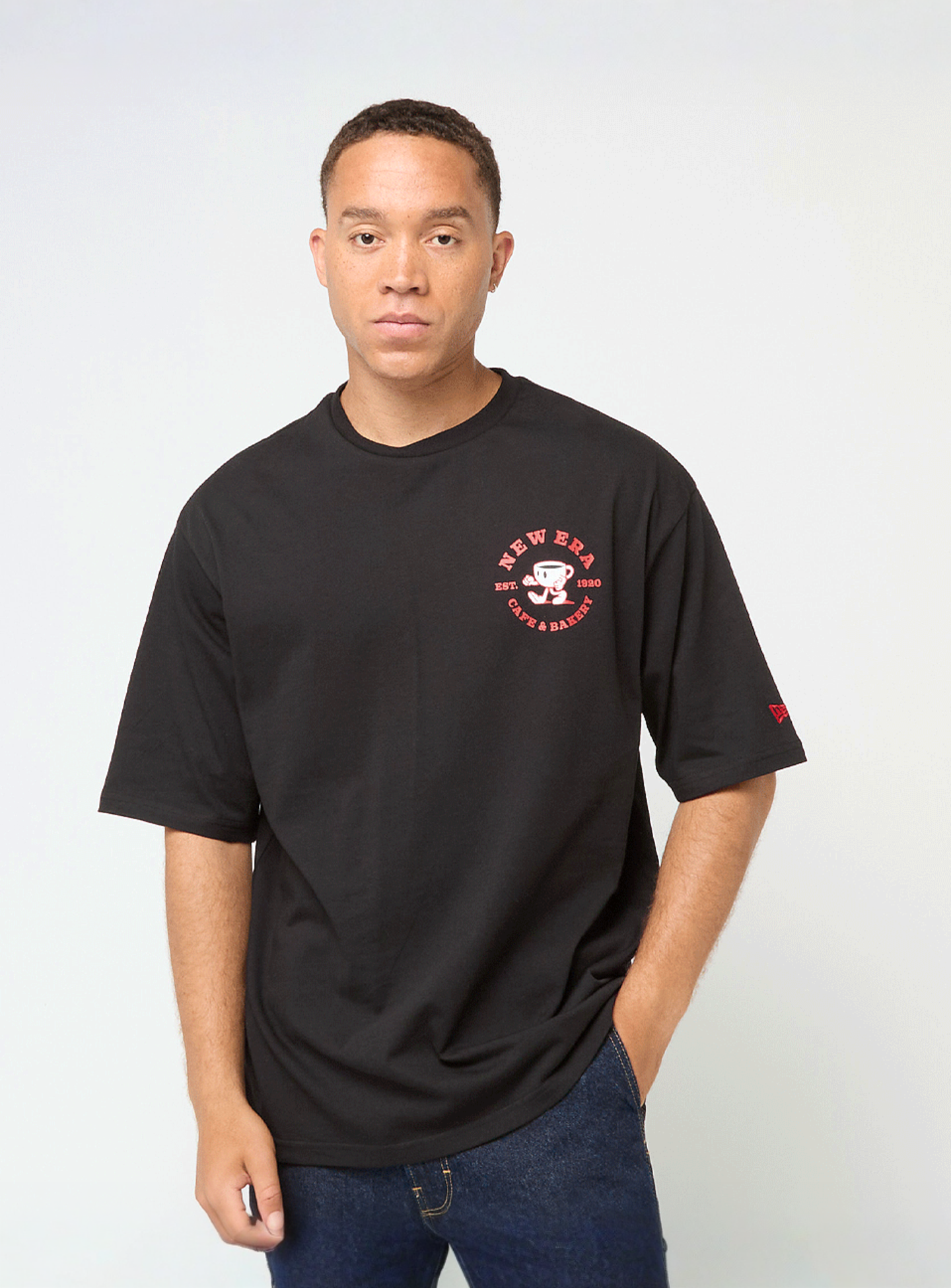 New Era, Oversized Graphic Tee, black, Image 2 of 6