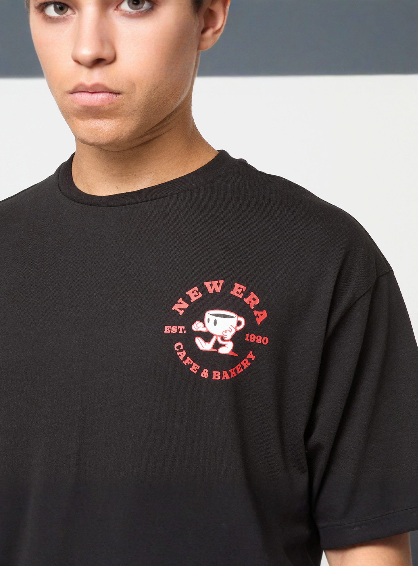 New Era, Oversized Graphic Tee, black, Image 3 of 6