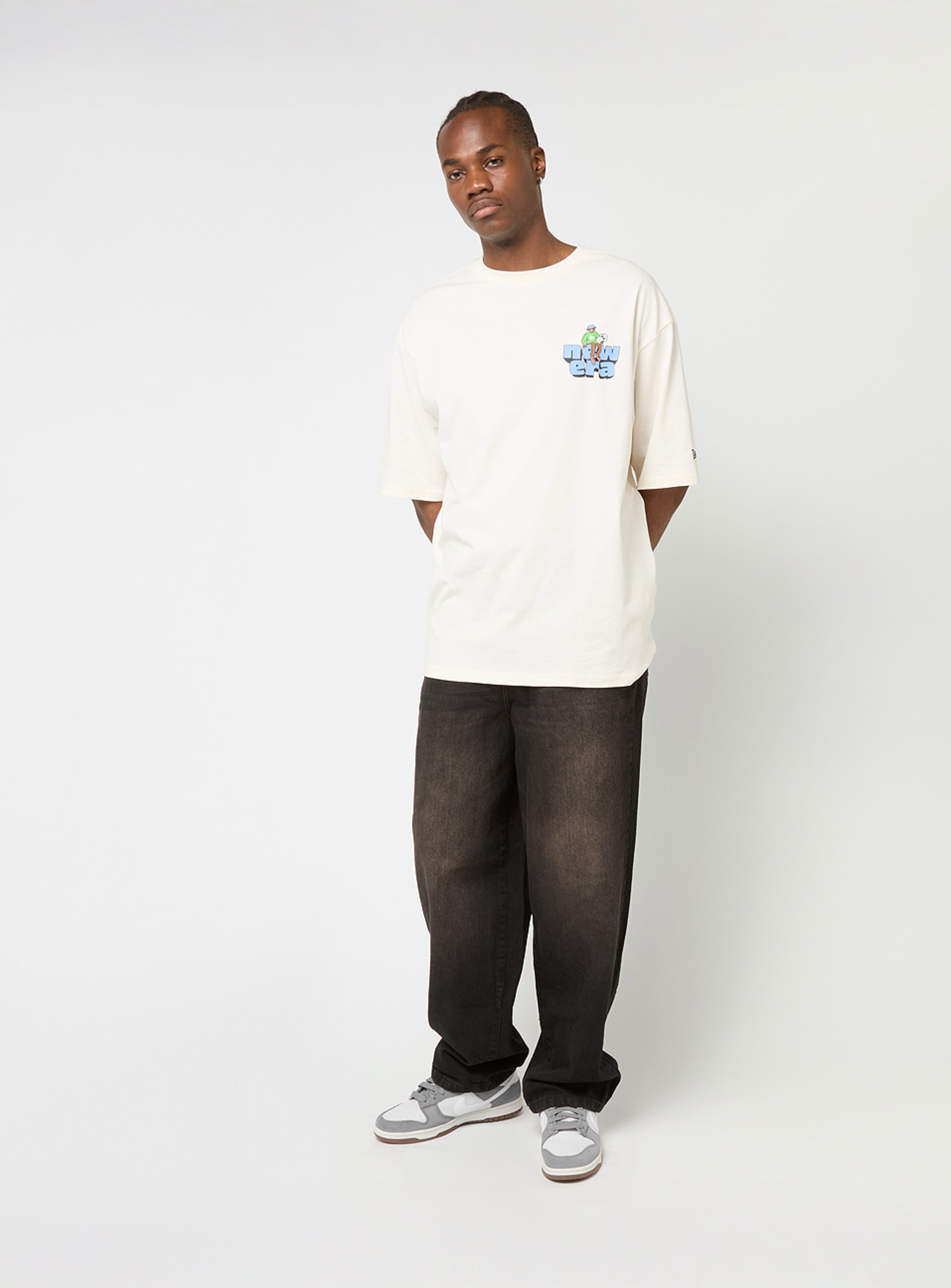 New Era, Oversized Graphic Tee 1, beige, Image 6 of 6