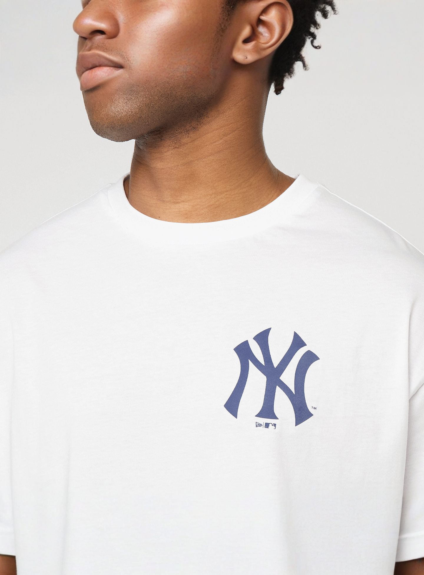 New Era, MLB Food Graphic Oversized Tee New York Yankees, white, Image 3 of 6