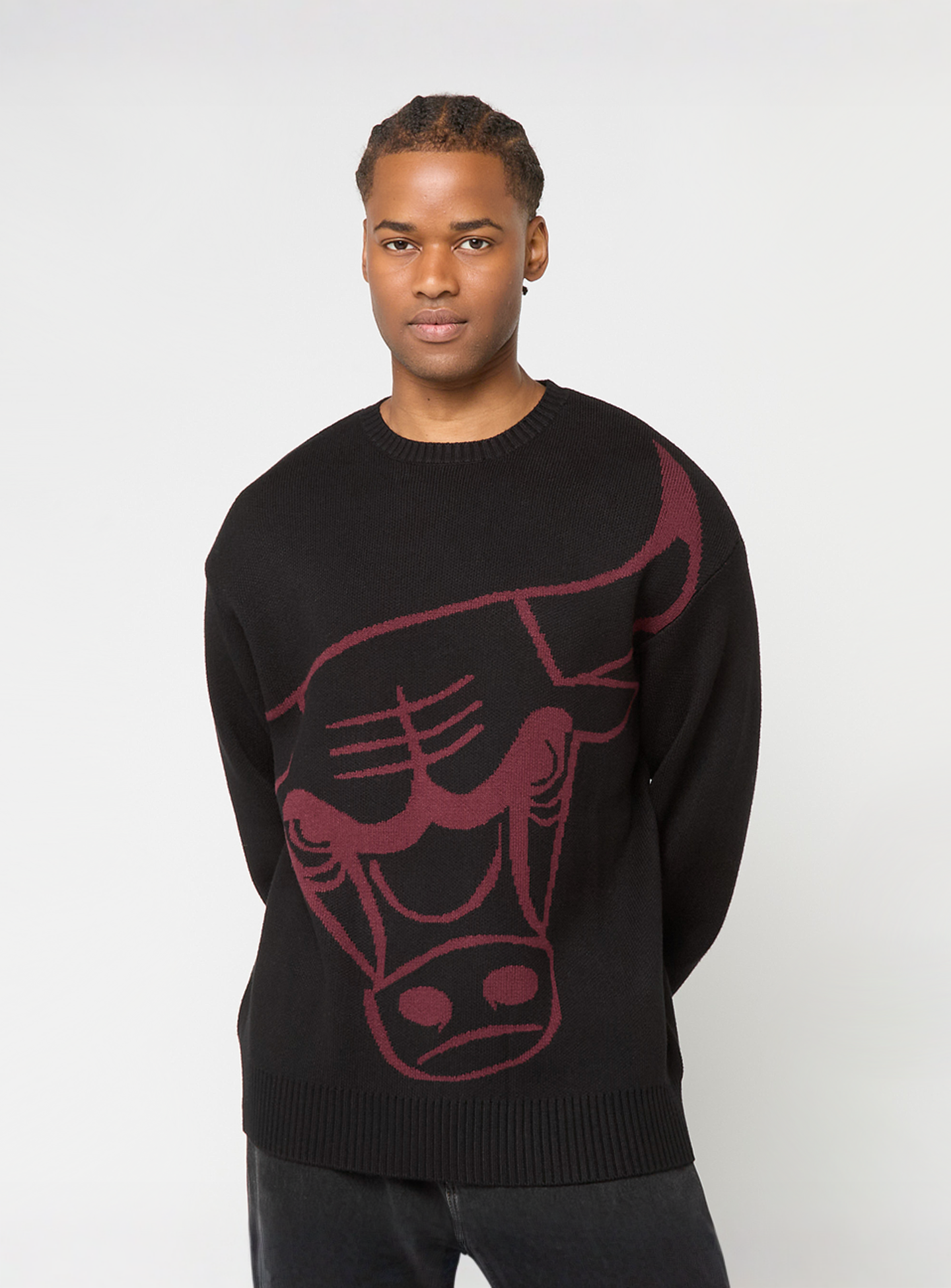 New Era, NBA Knit Sweater Chicago Bulls, black, Image 1 of 5