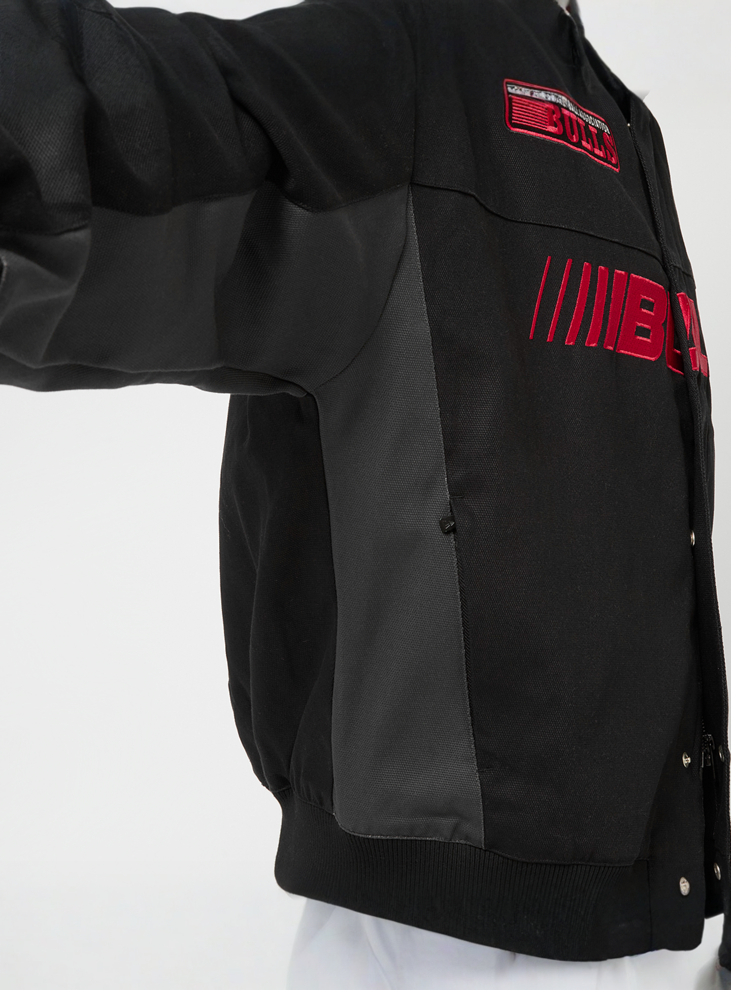 New Era, NBA Motorcross Jacket Chicago Bulls, black, Image 8 of 9