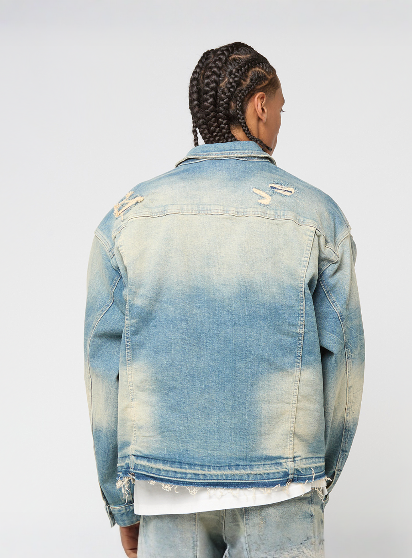 Smoke Rise, HEAVY EHISKER EFFECT JACKET OWNES BLUE, blue, Image 2 of 4