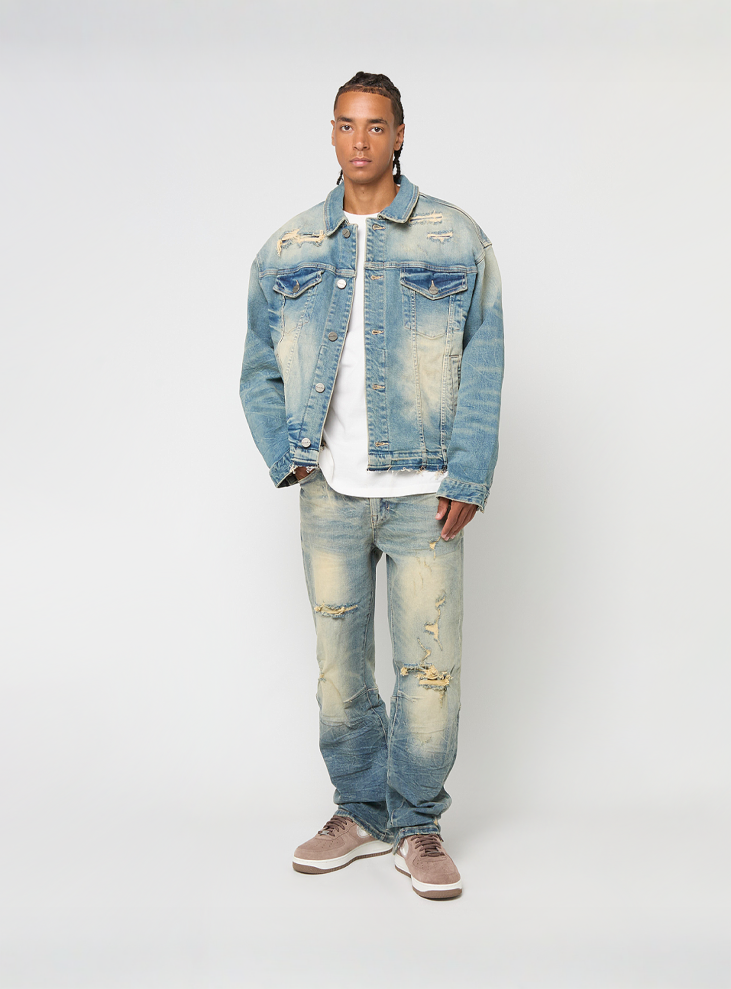 Smoke Rise, HEAVY EHISKER EFFECT JACKET OWNES BLUE, blue, Image 4 of 4